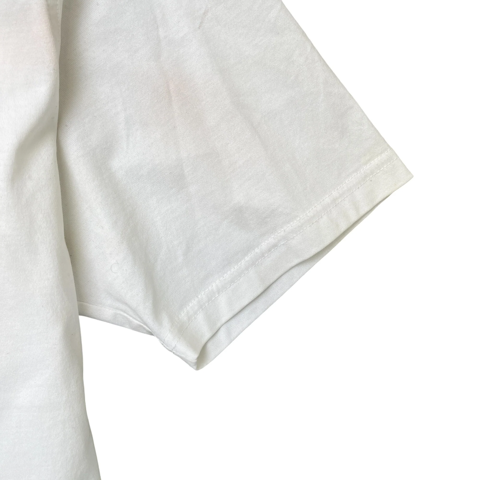 Men's Embroidered Logo T-Shirt White Size S - Image 7