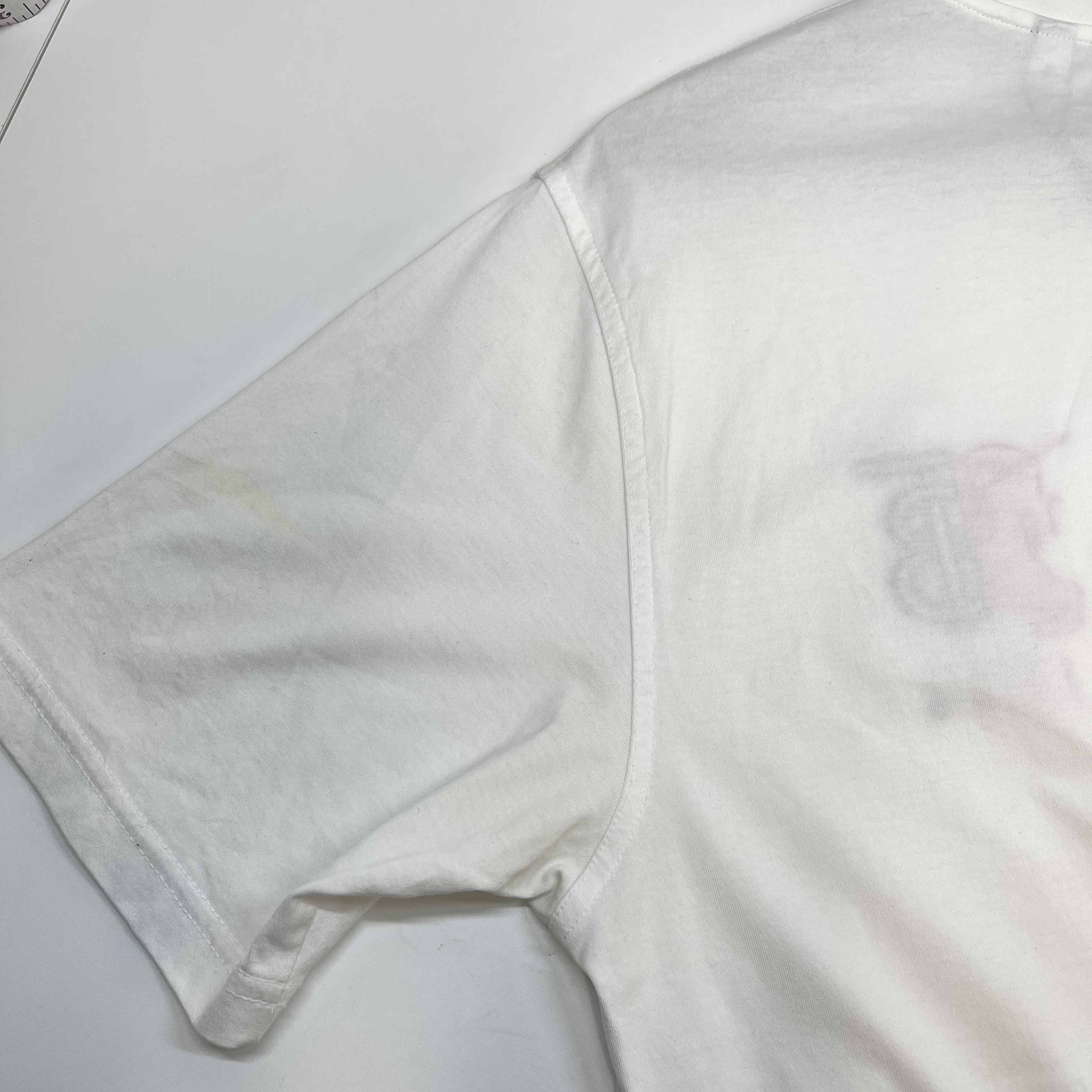 Men's Embroidered Logo T-Shirt White Size S - Image 9