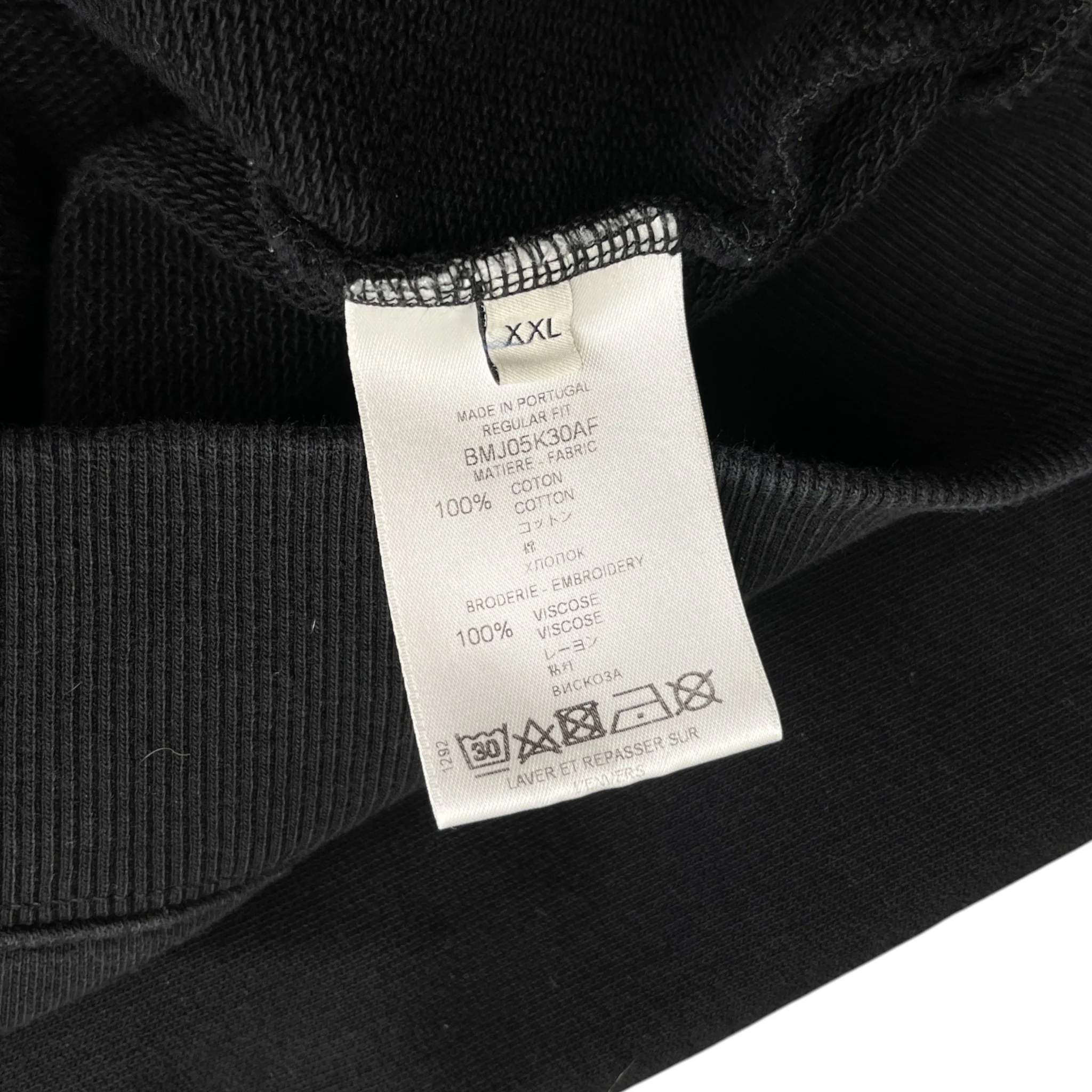 Men's Embroidered Logo Zip Track Jacket Black Size XXL - Image 6