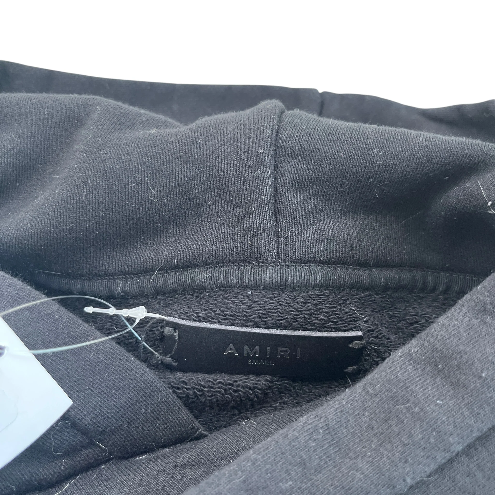 Men's Embroidered Paint-Drip Logo Hoodie Black Size S - Image 7