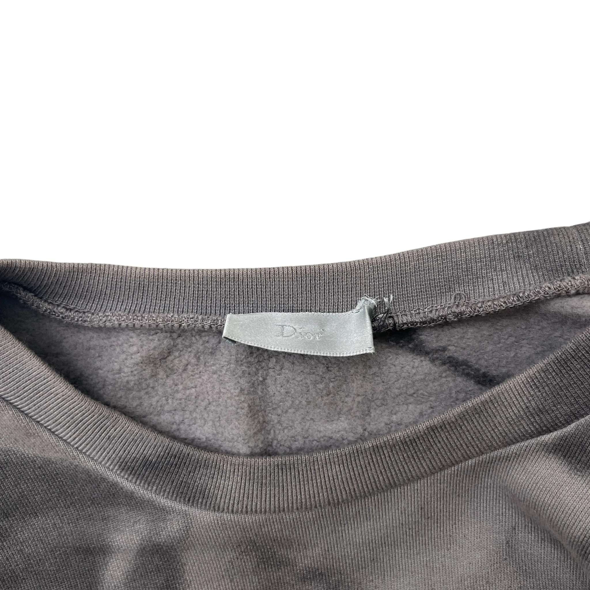 Men's Embroidered Signature Sweatshirt Grey Size M - Image 6