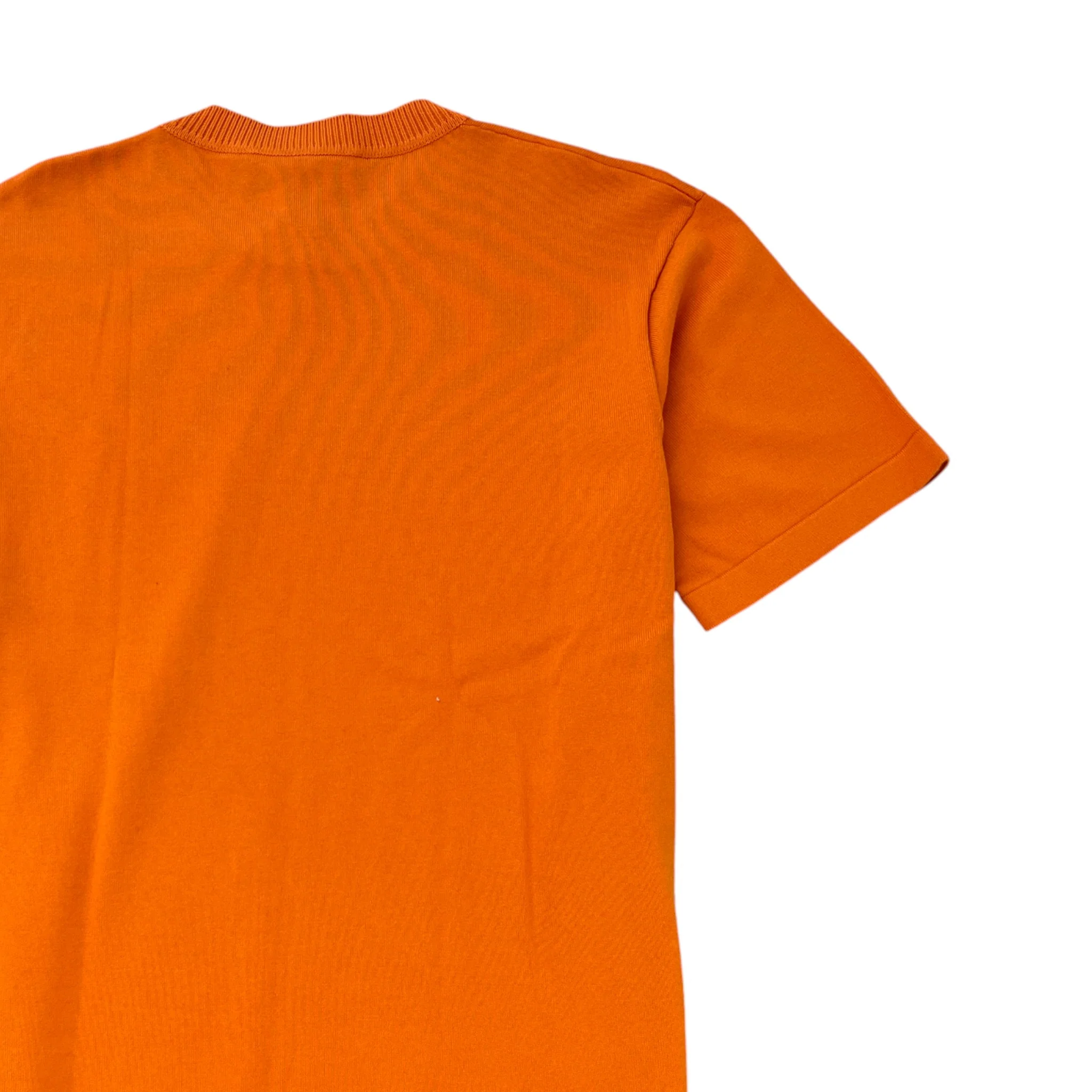 Men's Embroidered Signature T-Shirt Orange Size XL - Image 4