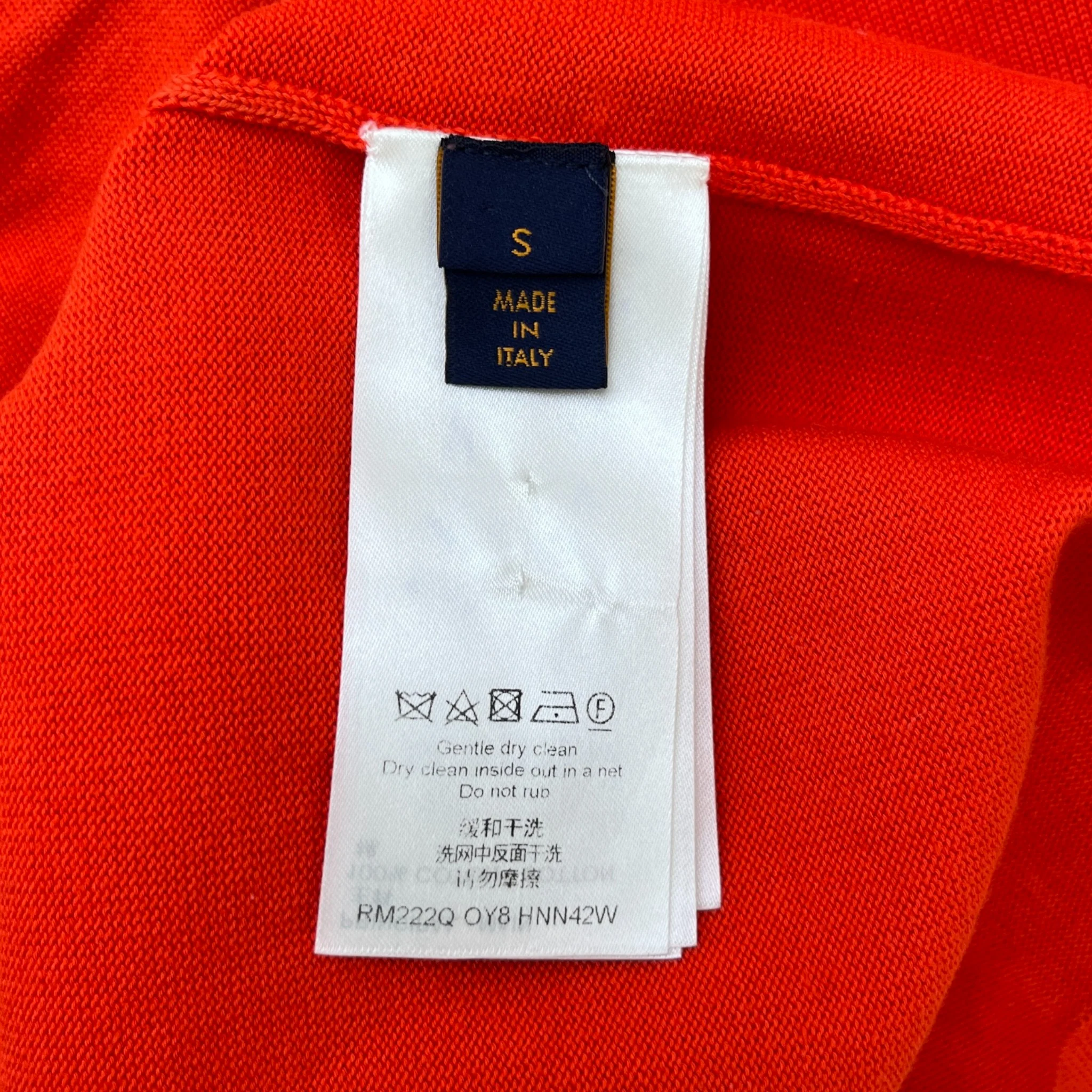 Men's Embroidered Signature T-Shirt Red Size S - Image 6