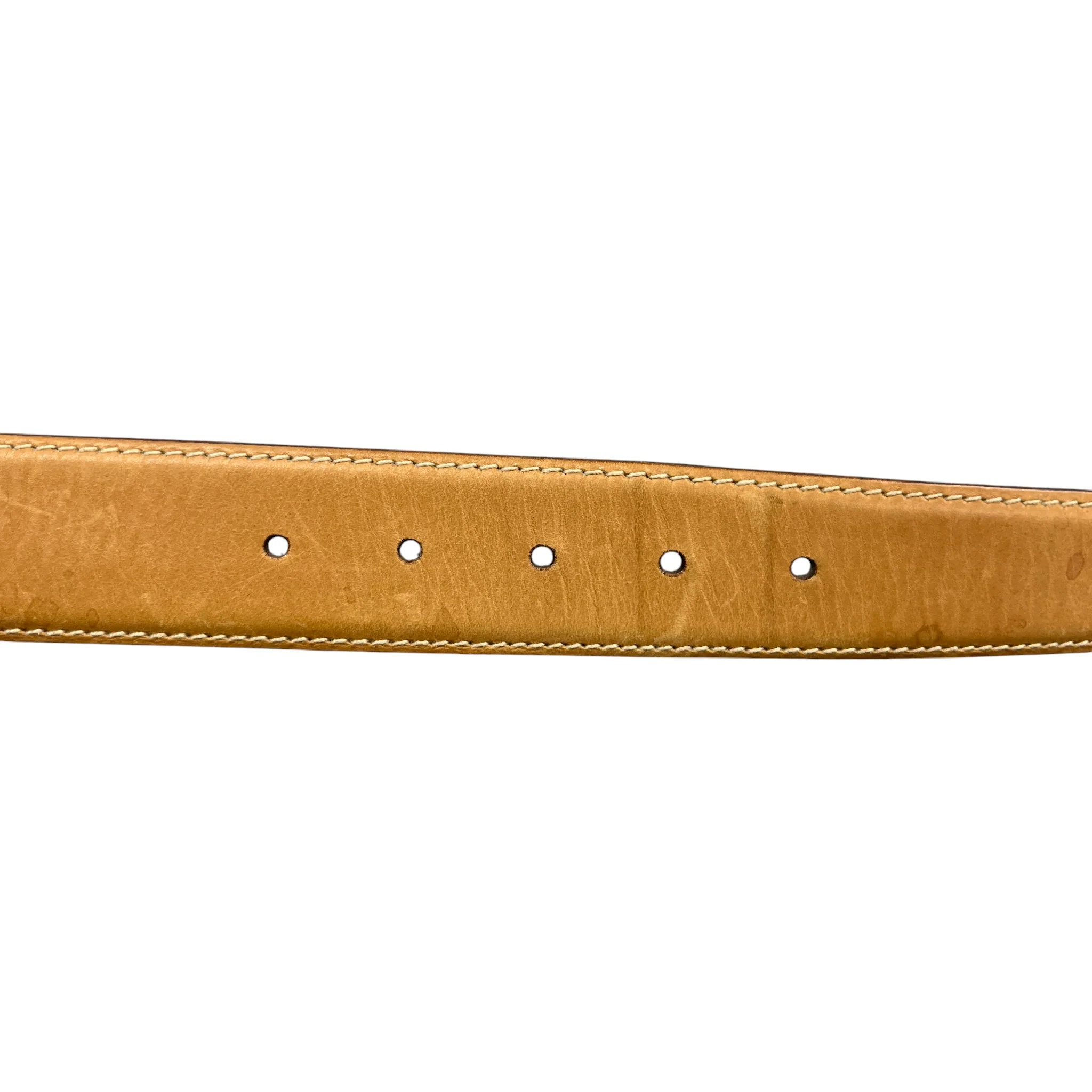 Men's Engraved Logo Belt Tan Size Waist 30" - Image 6
