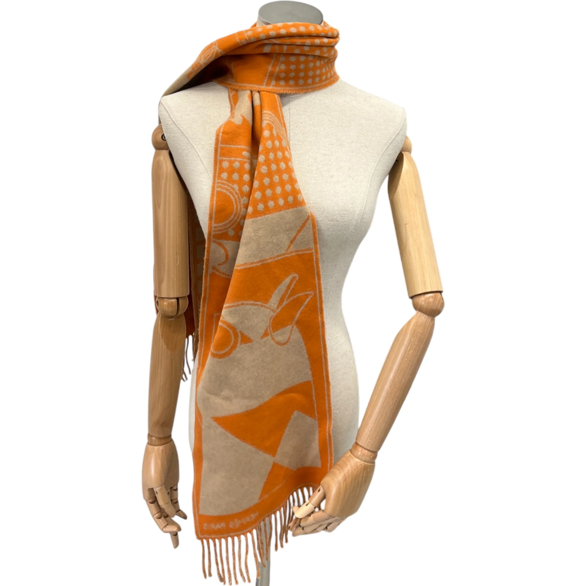 Men's Equestrian Tête-À-Tête Scarf Orange - Image 2