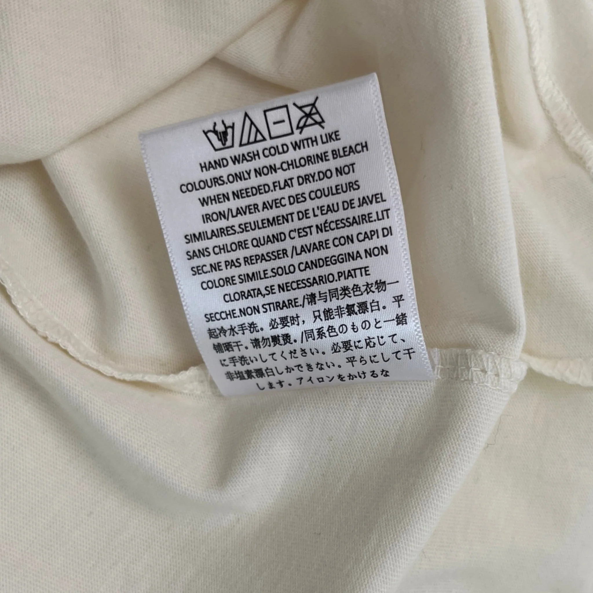Men's Fear Of God T-Shirt Cream Size XL - Image 10