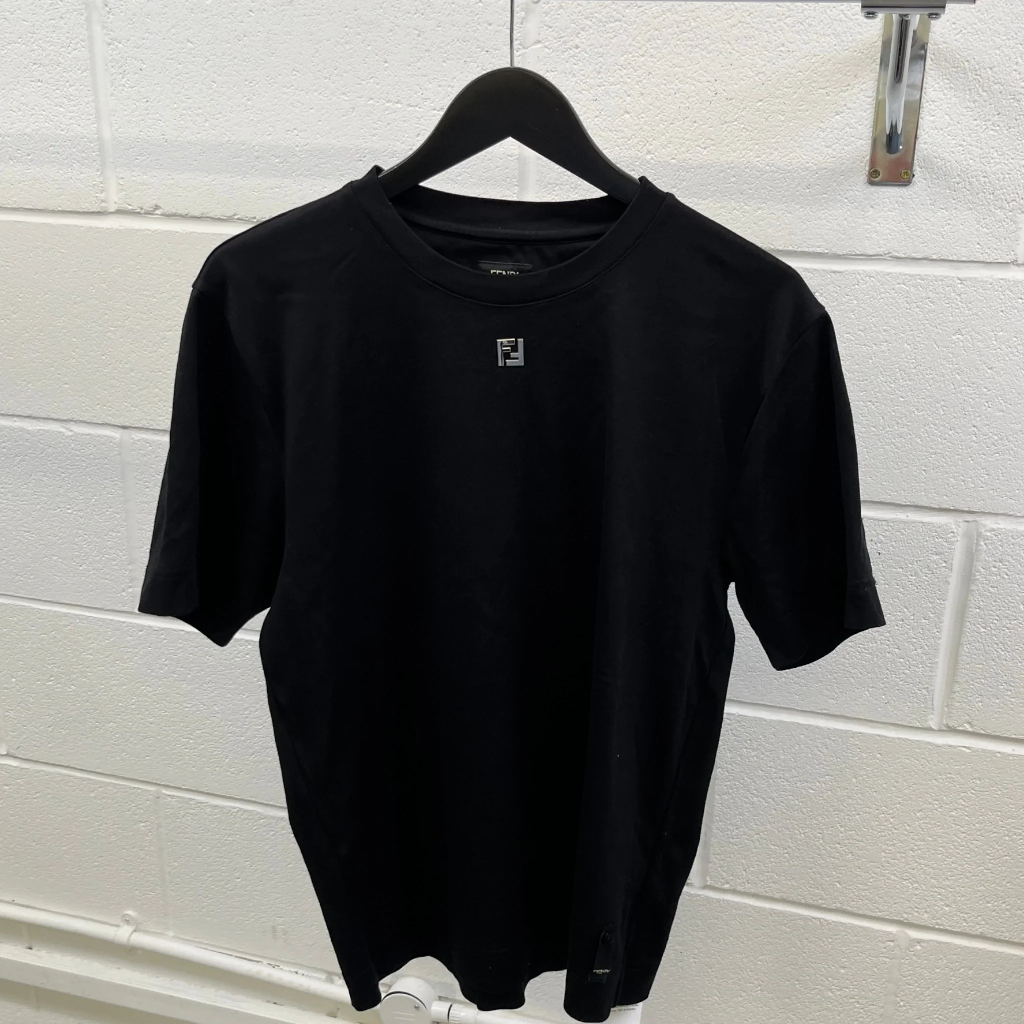 Men's Ff Logo T-Shirt Black Size S - Image 9