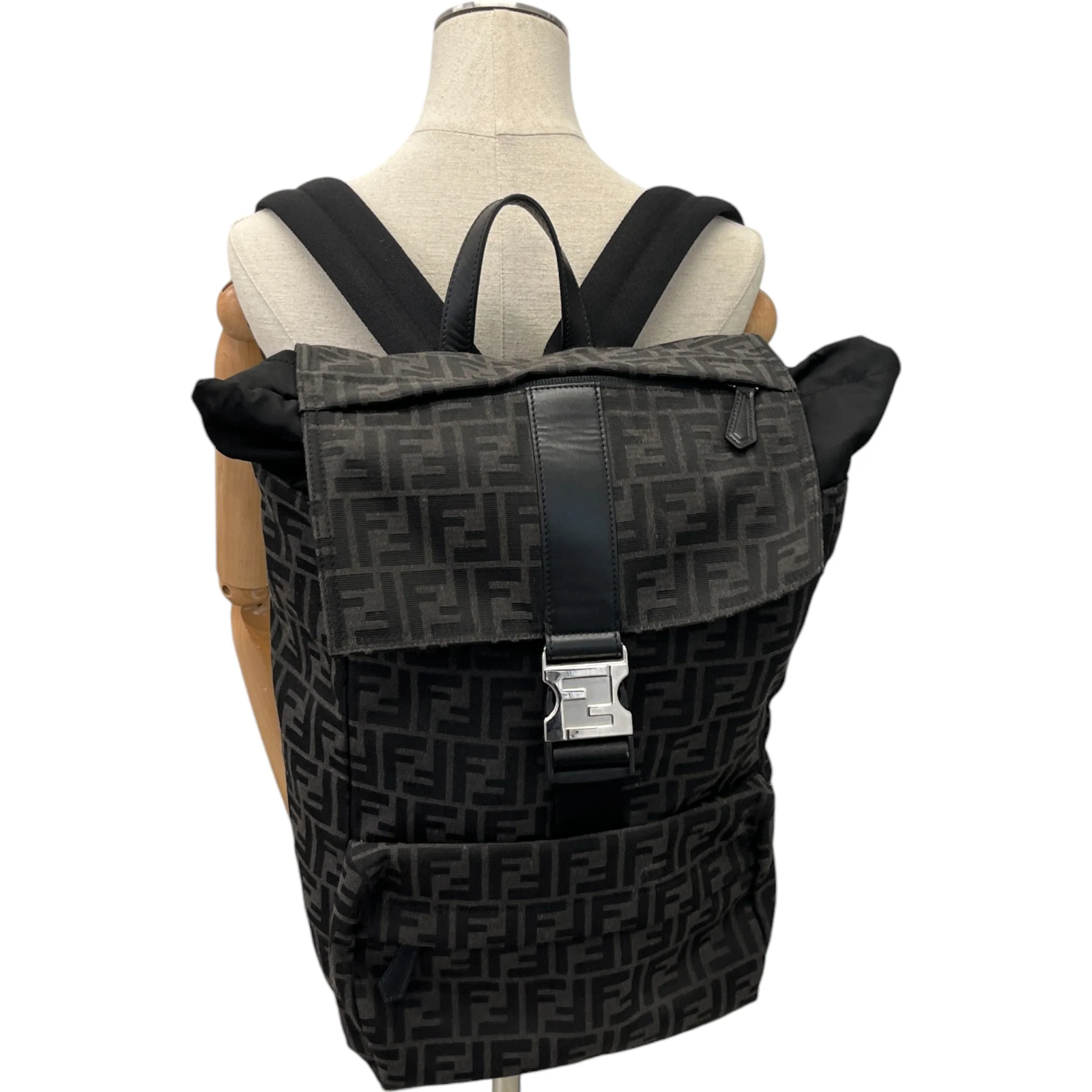 Men's Ff Monogram Backpack Black - Image 2