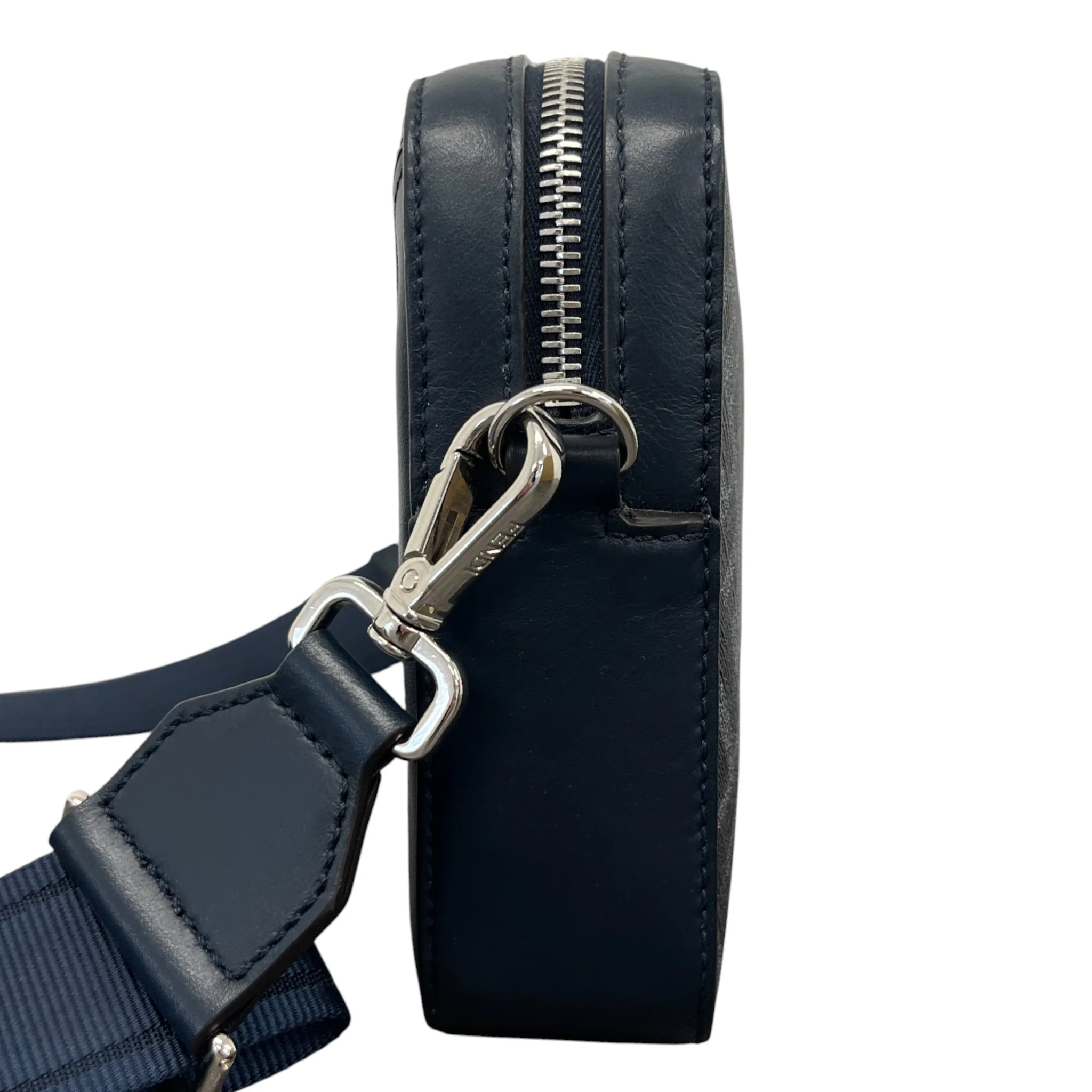Men's Ff Monogram Messenger Bag Navy - Image 6