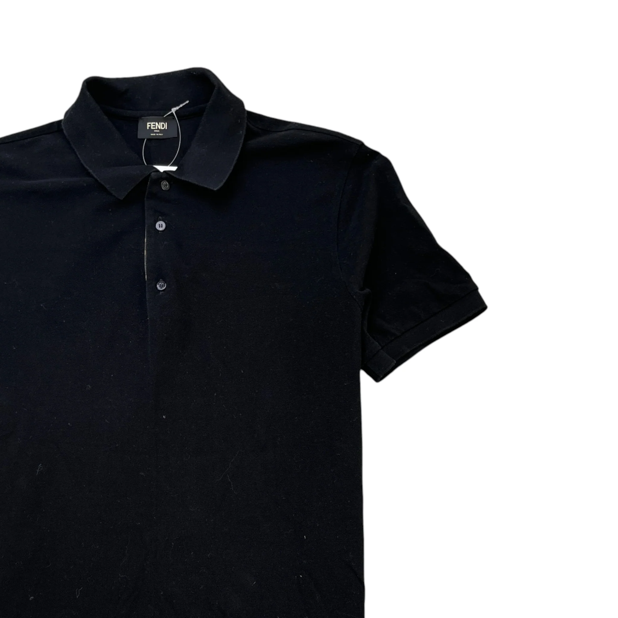 Men's Ff Zucca Polo Shirt Black Size M - Image 3