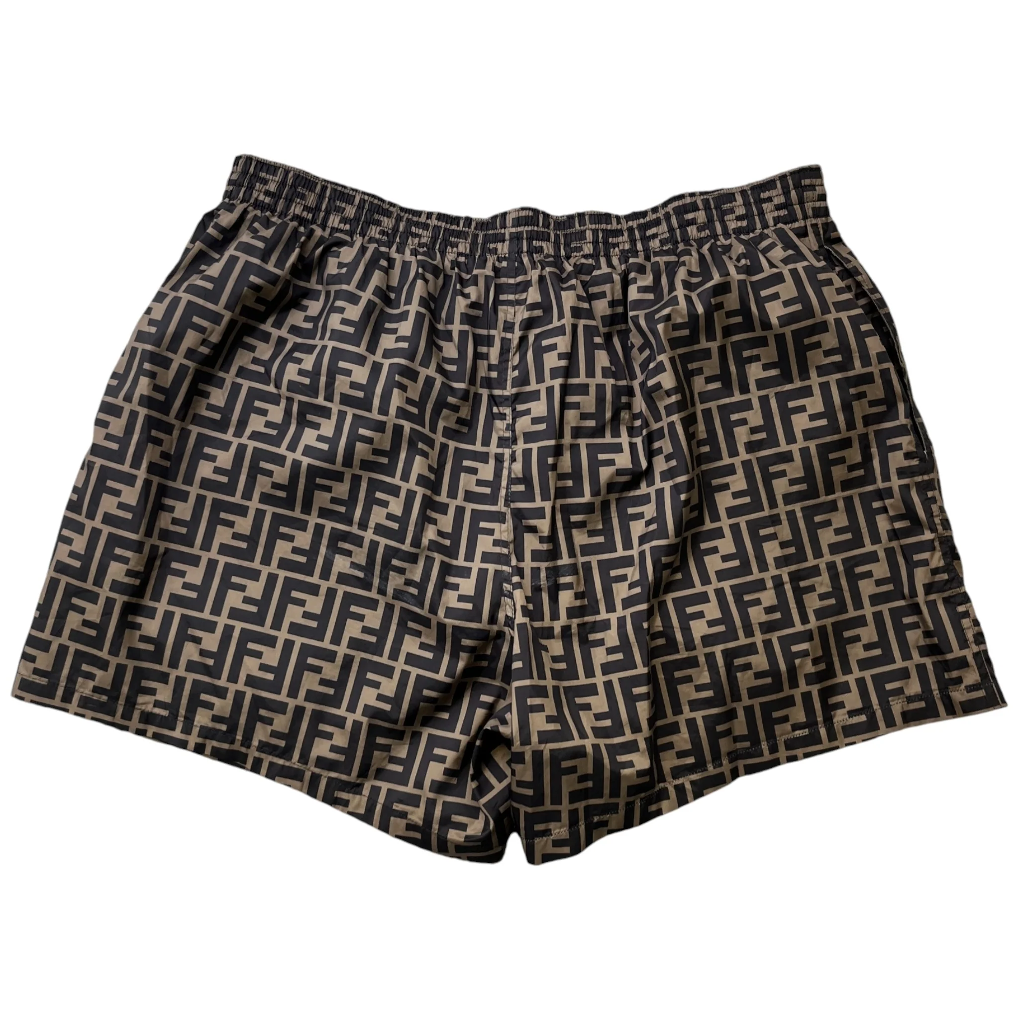 Men's Ff Zucca Swim Shorts Brown Size XXXL - Image 2