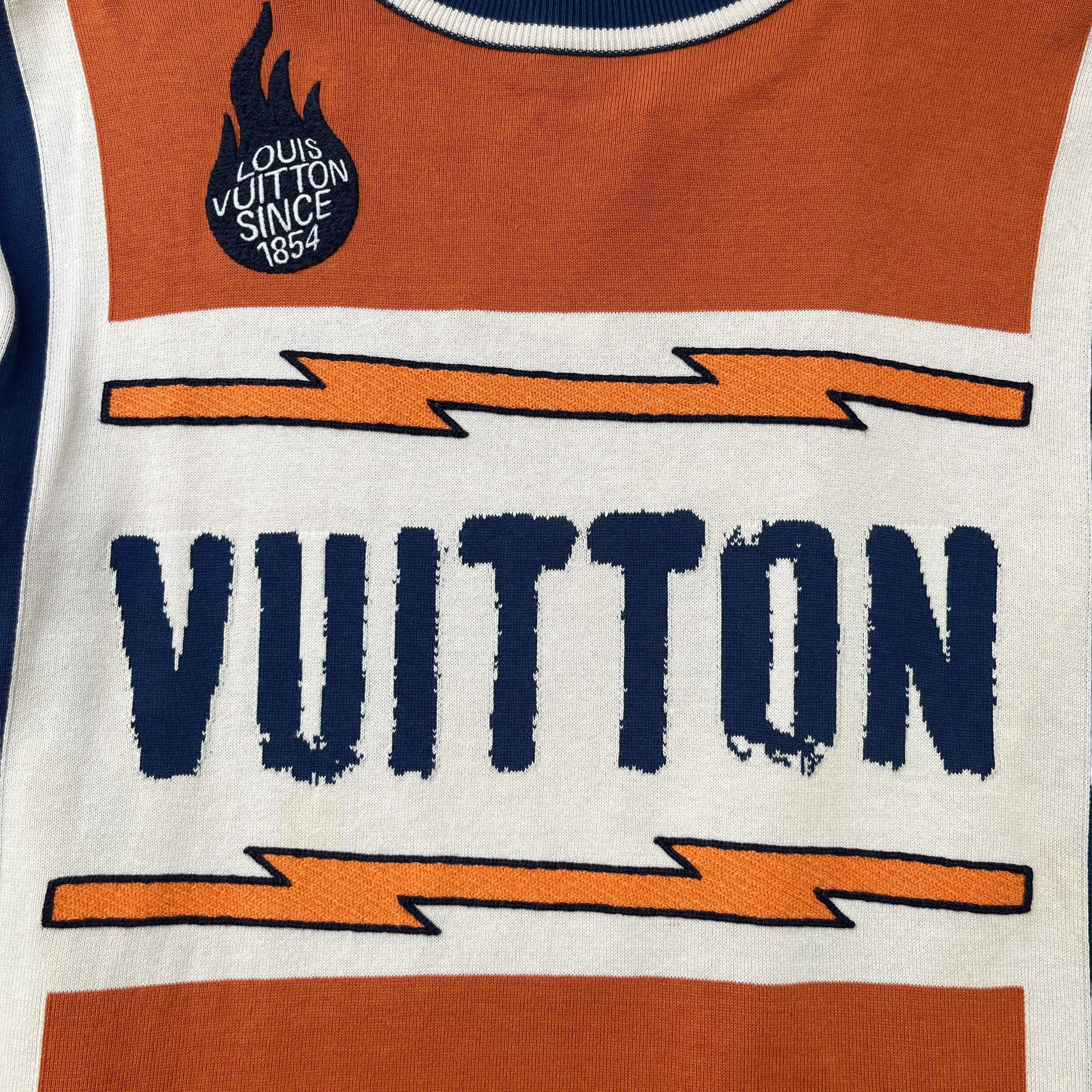 Men's Flame Logo Print T-Shirt Orange Size XS - Image 5