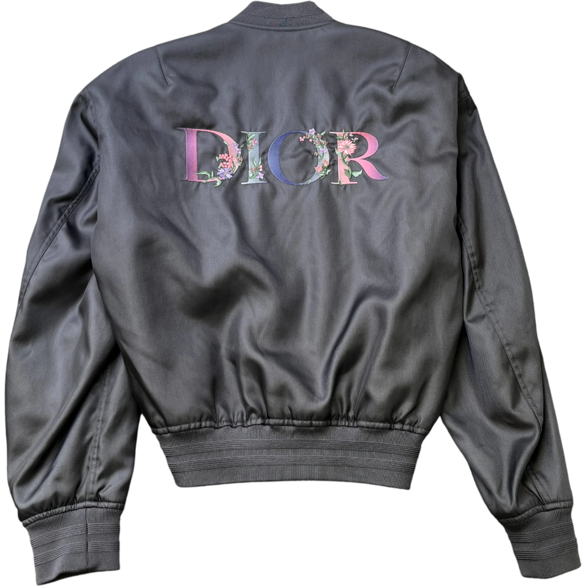 Men's Floral Logo Print Jacket Charcoal Size IT 50 / L - Image 2