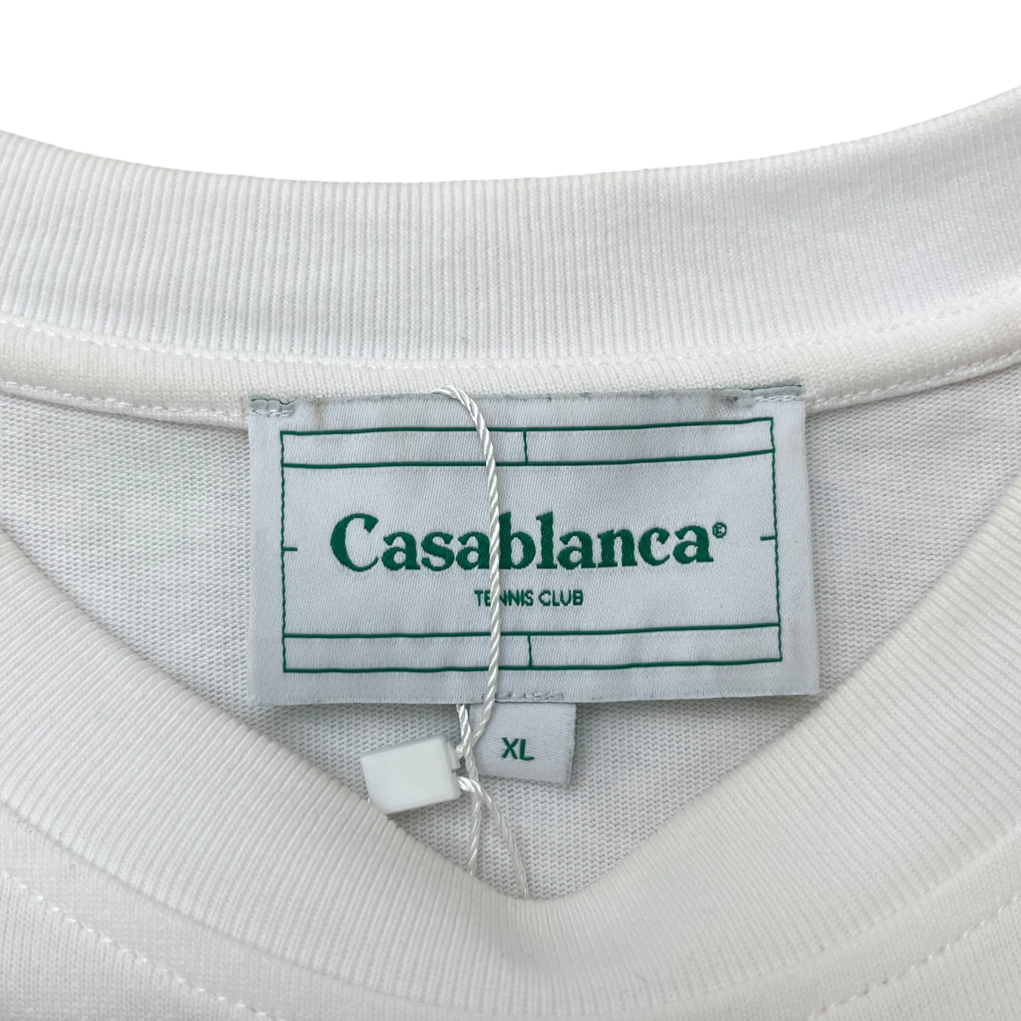 Men's Floral Logo Print T-Shirt White Size XL - Image 5
