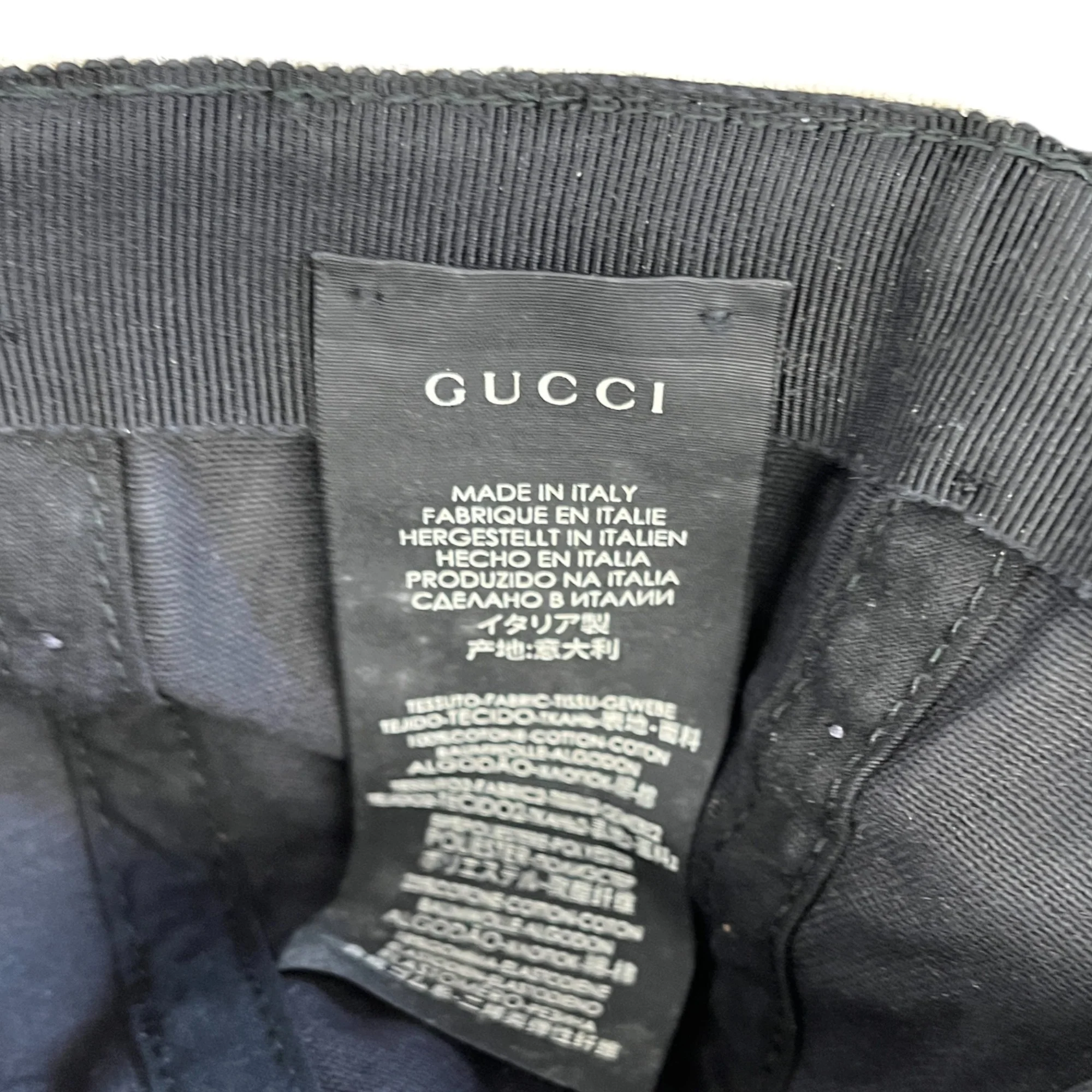 Men's Gabardine Gucci Headband Hat Black Size M - Image 8