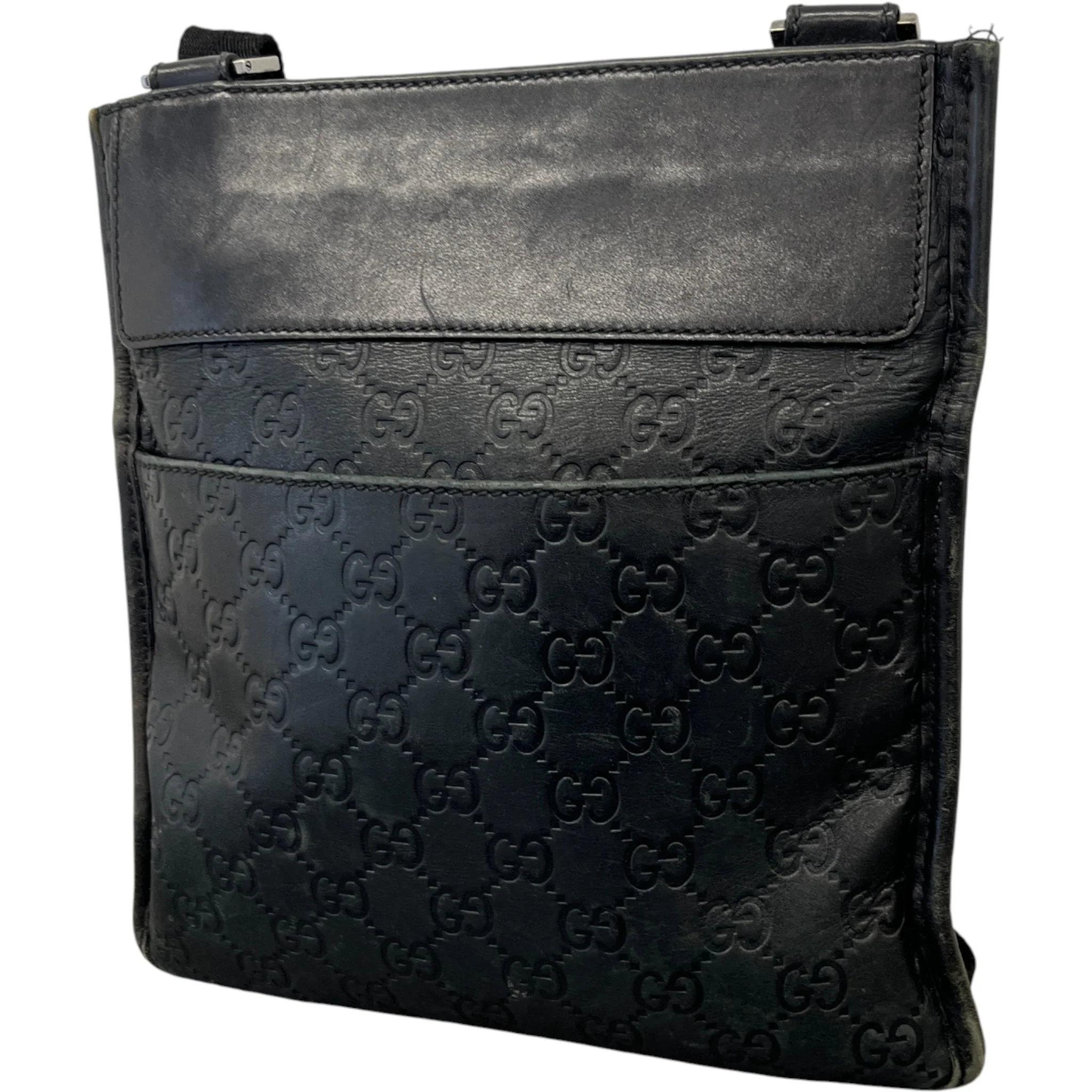 Men's Gg Canvas Messenger Bag Black - Image 8