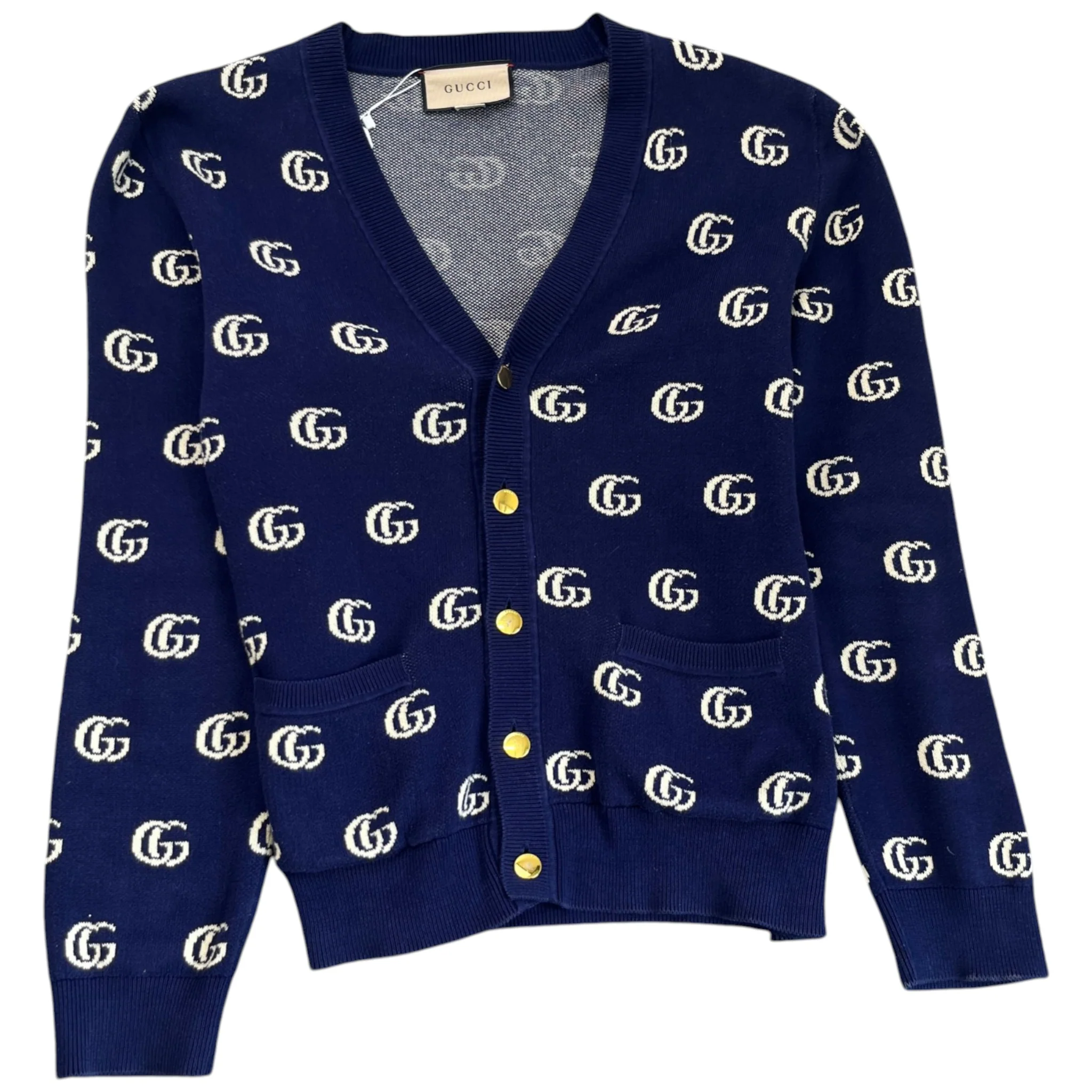Men's Gg Cardigan Blue Size M