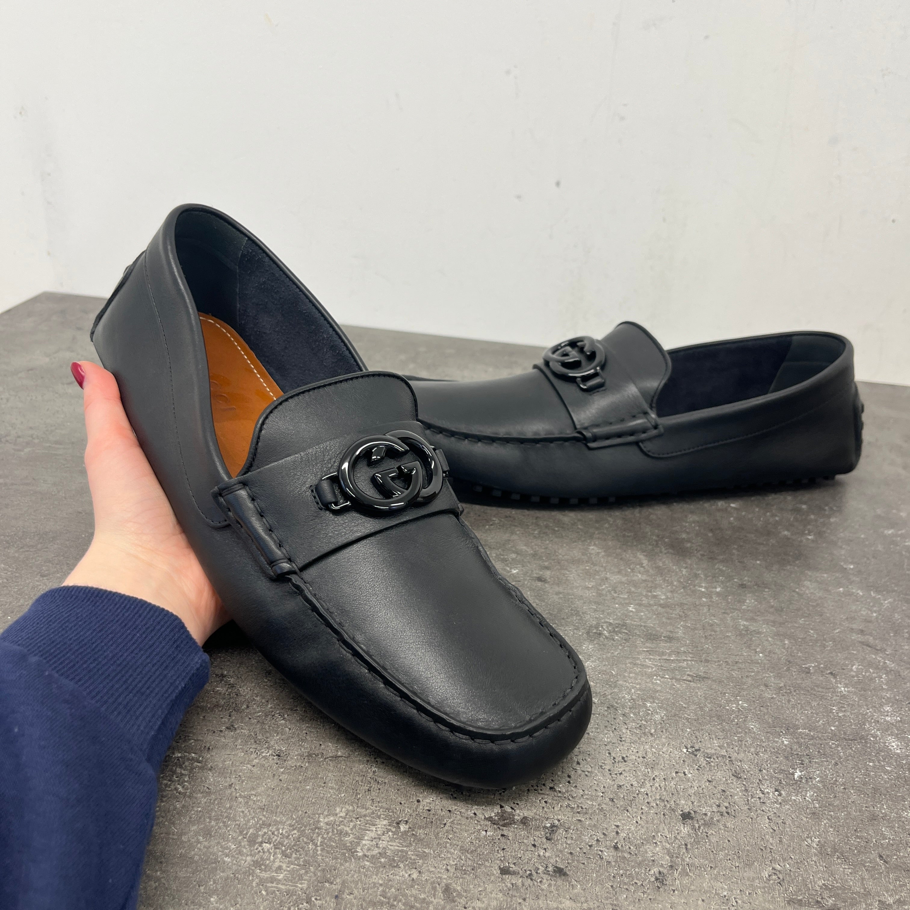 Men's Gg Driver Loafers Black Size EU 45.5 / UK 11.5 - Image 11