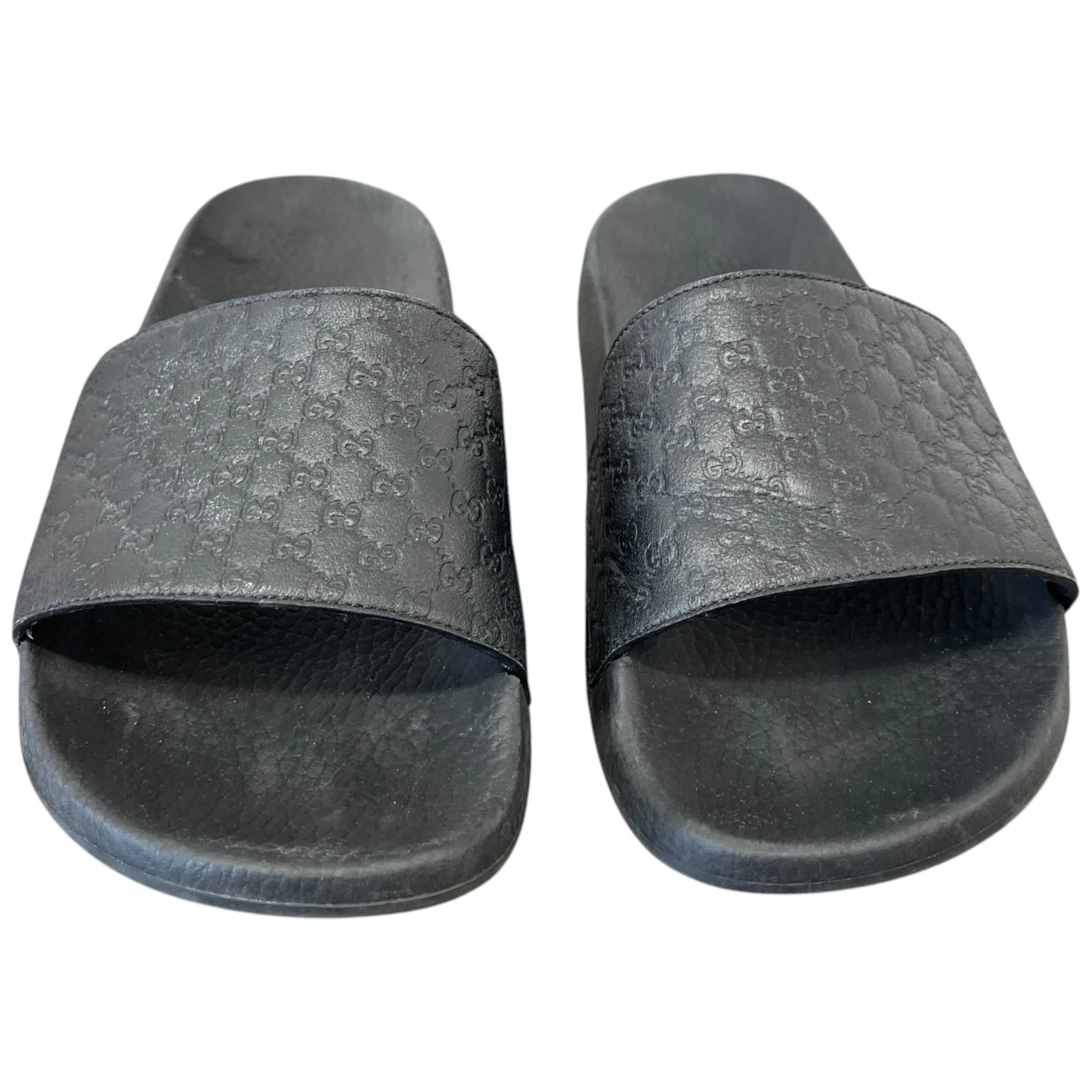 Men's Gg Embossed Logo Slides Black Size EU 41 / UK 7 - Image 6