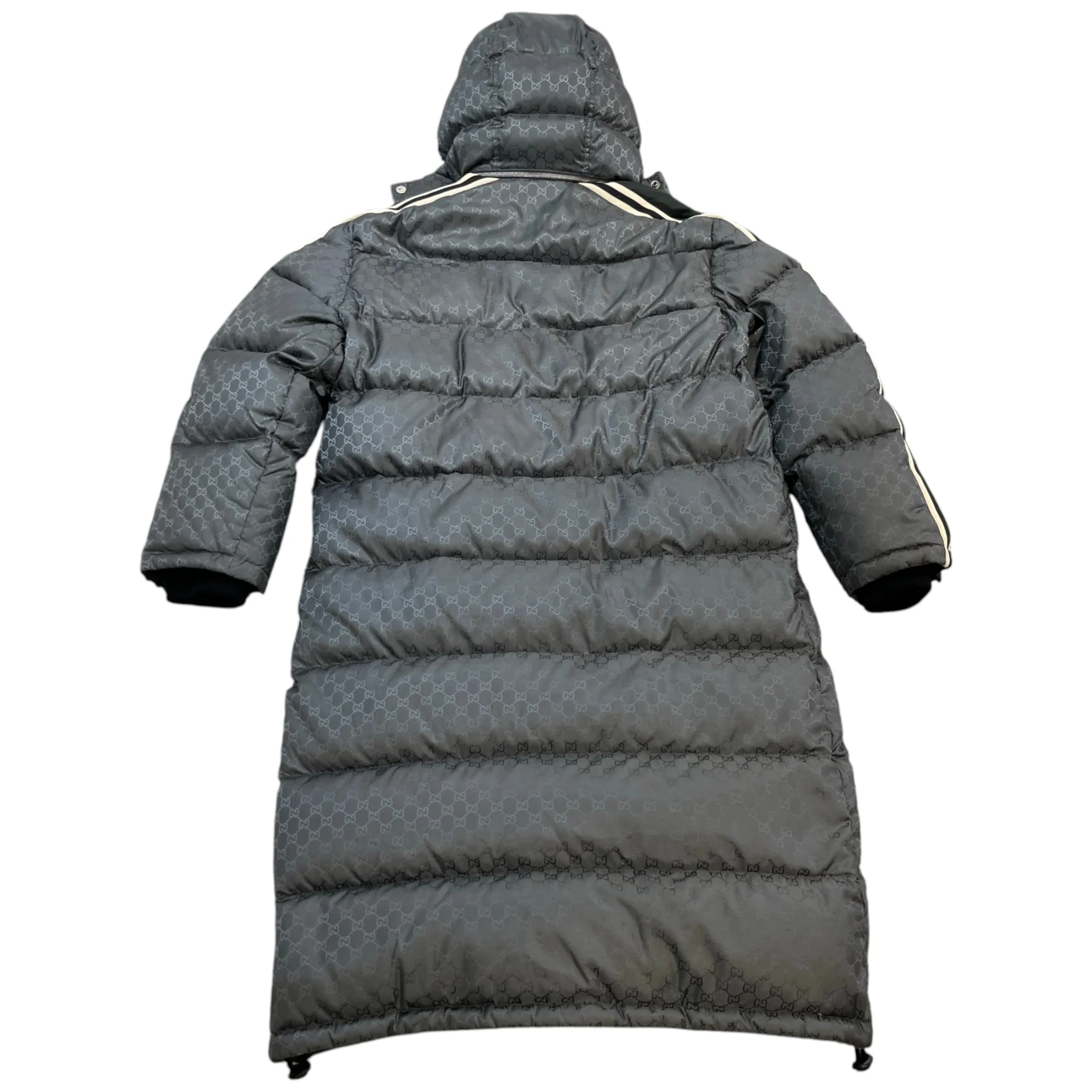 Men's Gg Jacquard Down Jacket Grey Size IT 44 / XS - Image 2