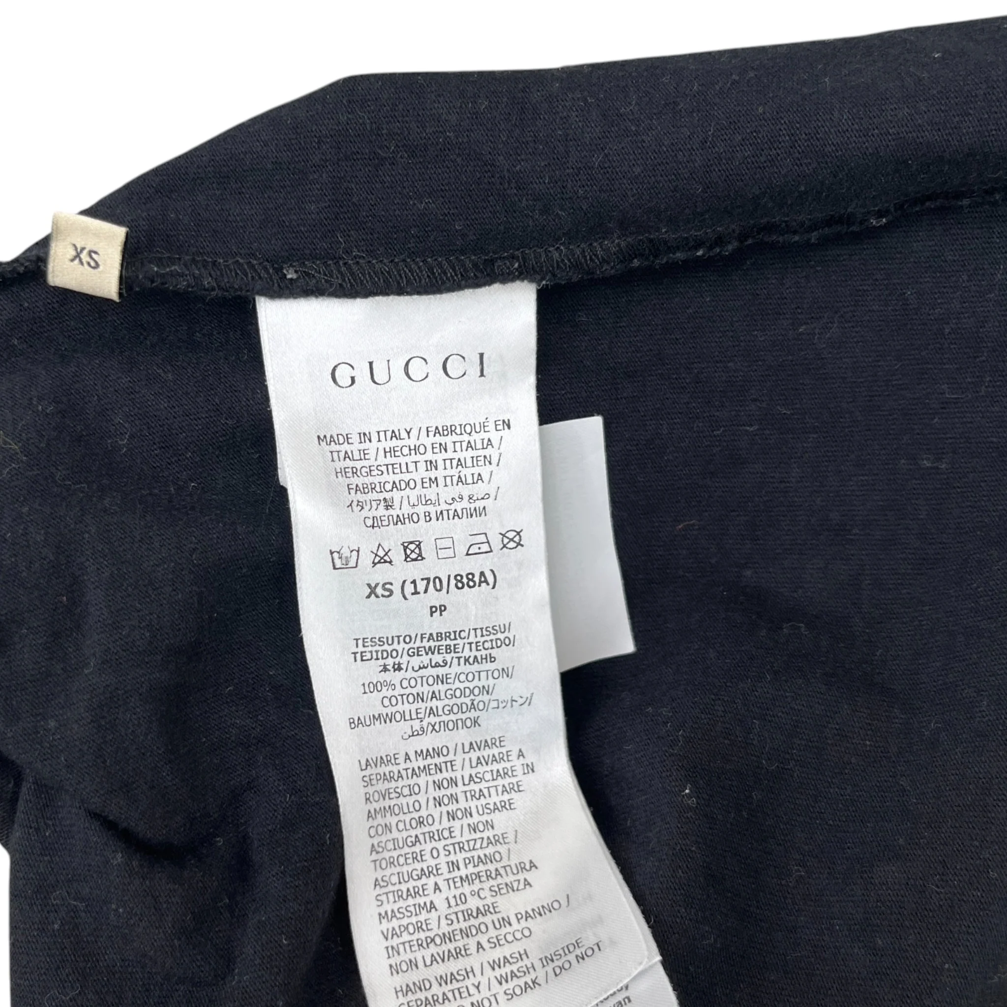 Men's Gg Logo Print T-Shirt Black Size XS - Image 7