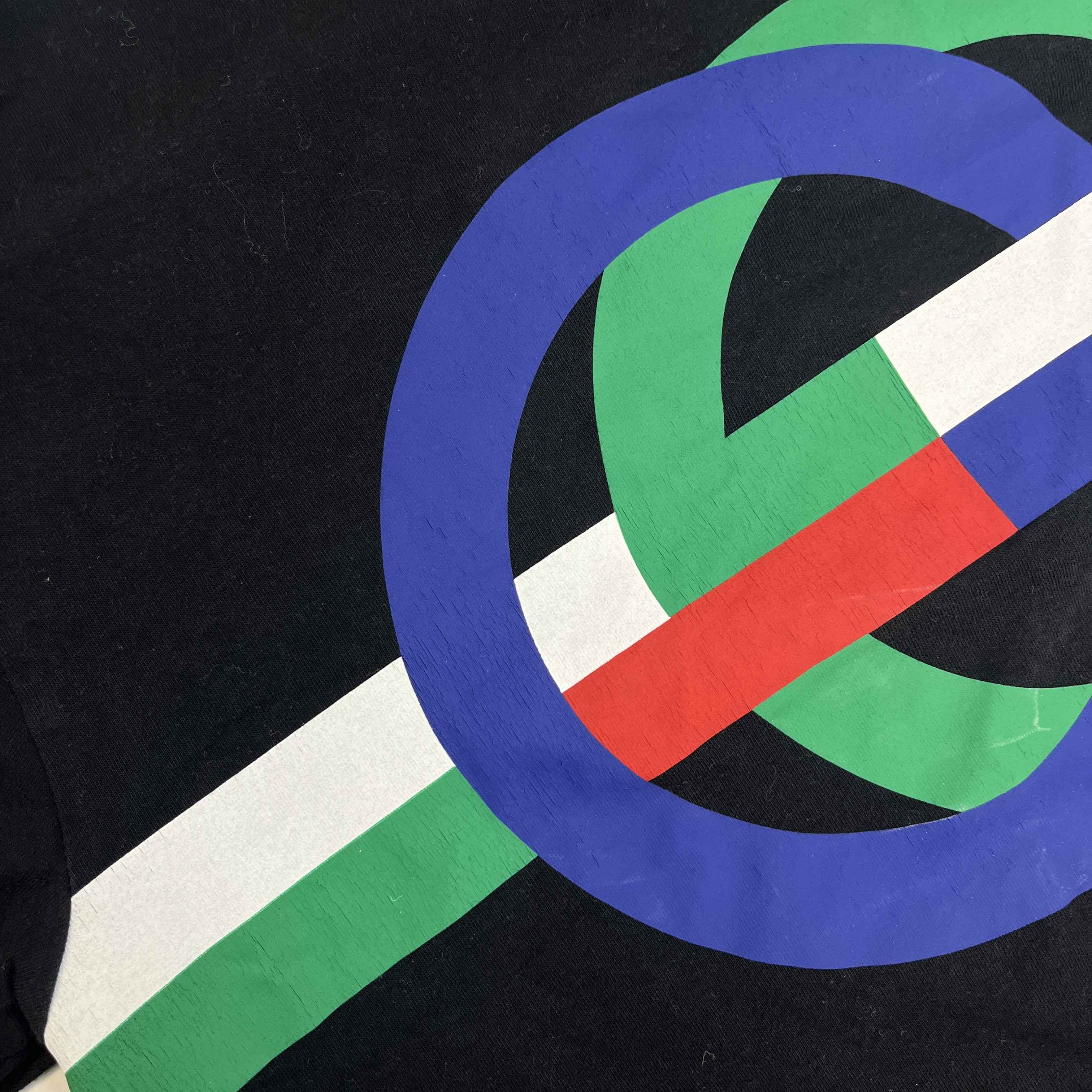 Men's Gg Logo Print T-Shirt Black Size XS - Image 9