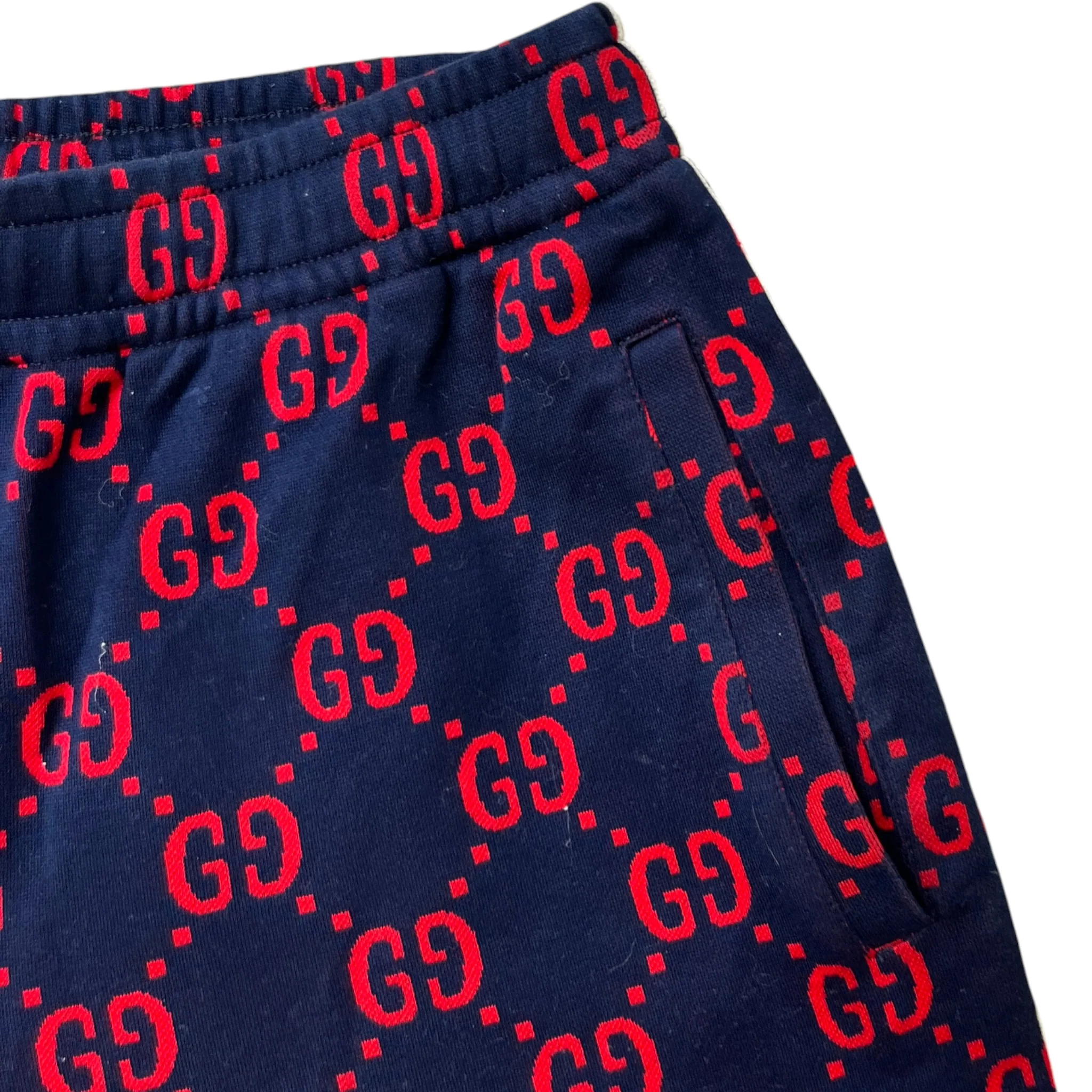 Men's Gg Monogram Jacquard Shorts Navy Size XS - Image 5