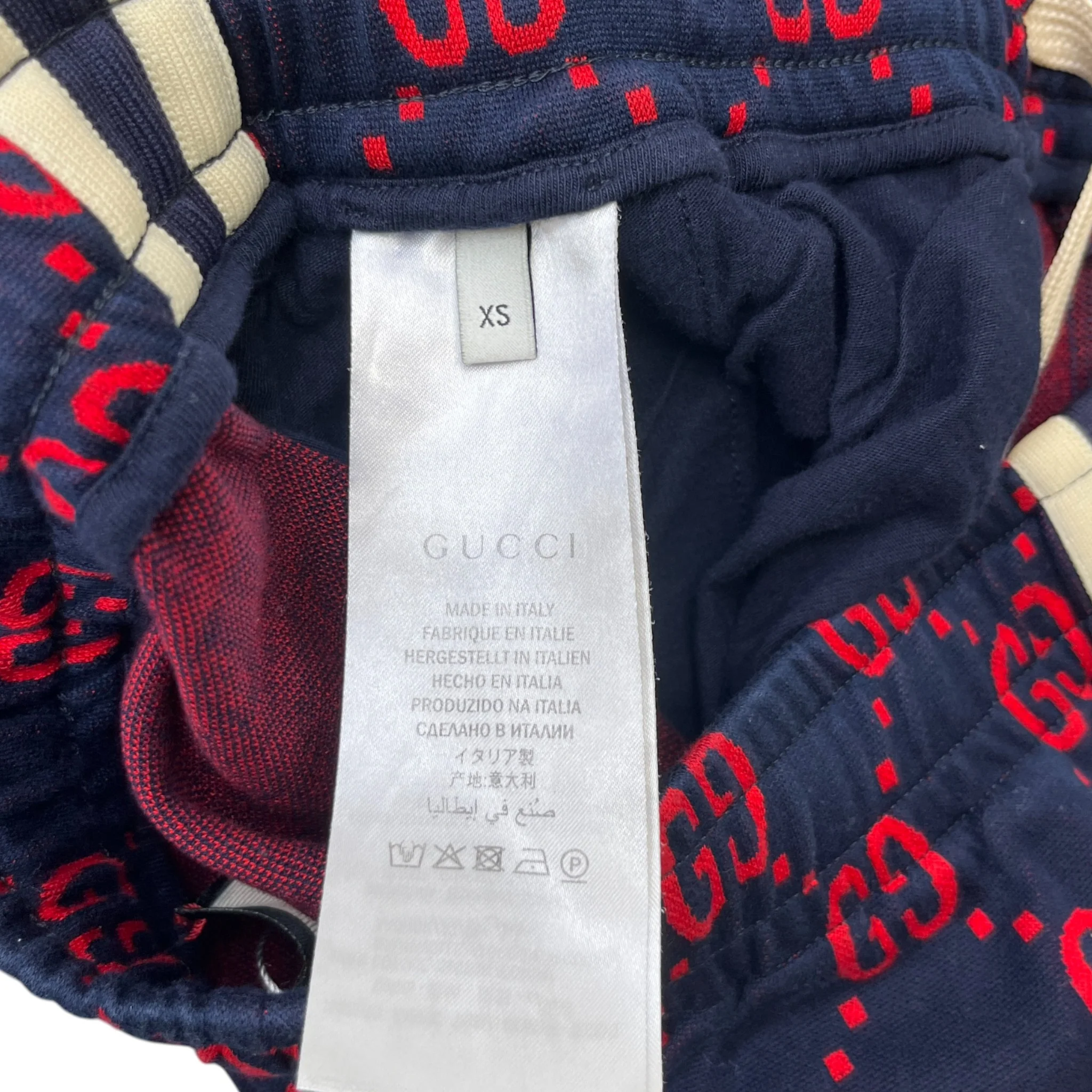 Men's Gg Monogram Jacquard Shorts Navy Size XS - Image 7
