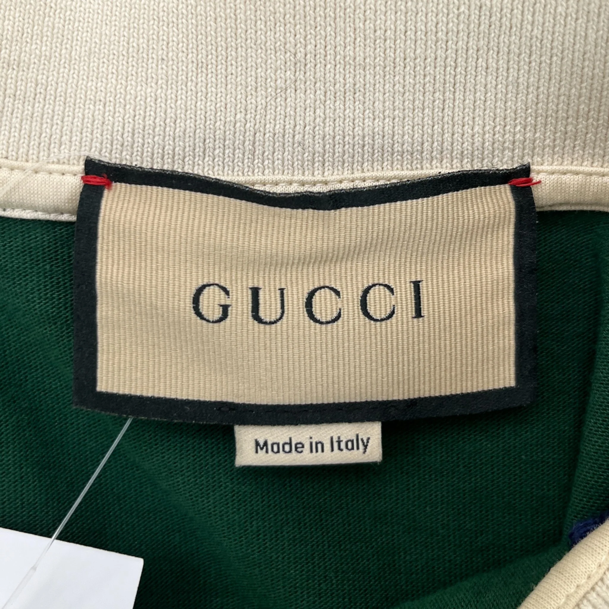 Men's Gg Pocket Logo Polo Shirt Green Size S - Image 7