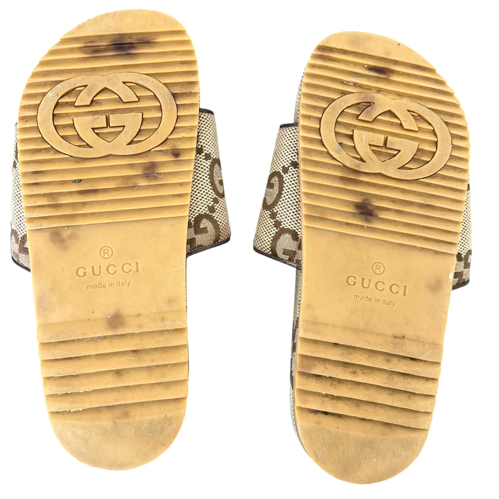 Men's Gg Supreme Canvas Slides Beige Size EU 40 / UK 6 - Image 10