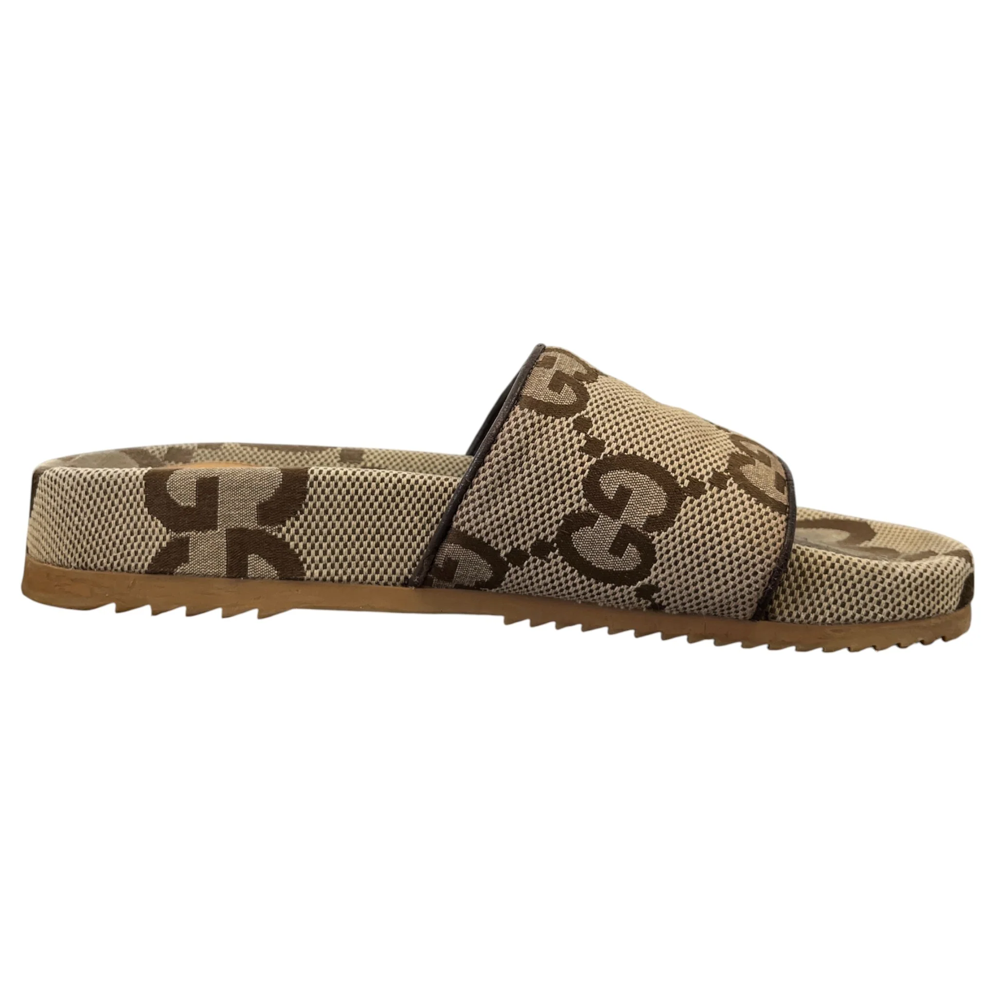 Men's Gg Supreme Canvas Slides Beige Size EU 40 / UK 6 - Image 4