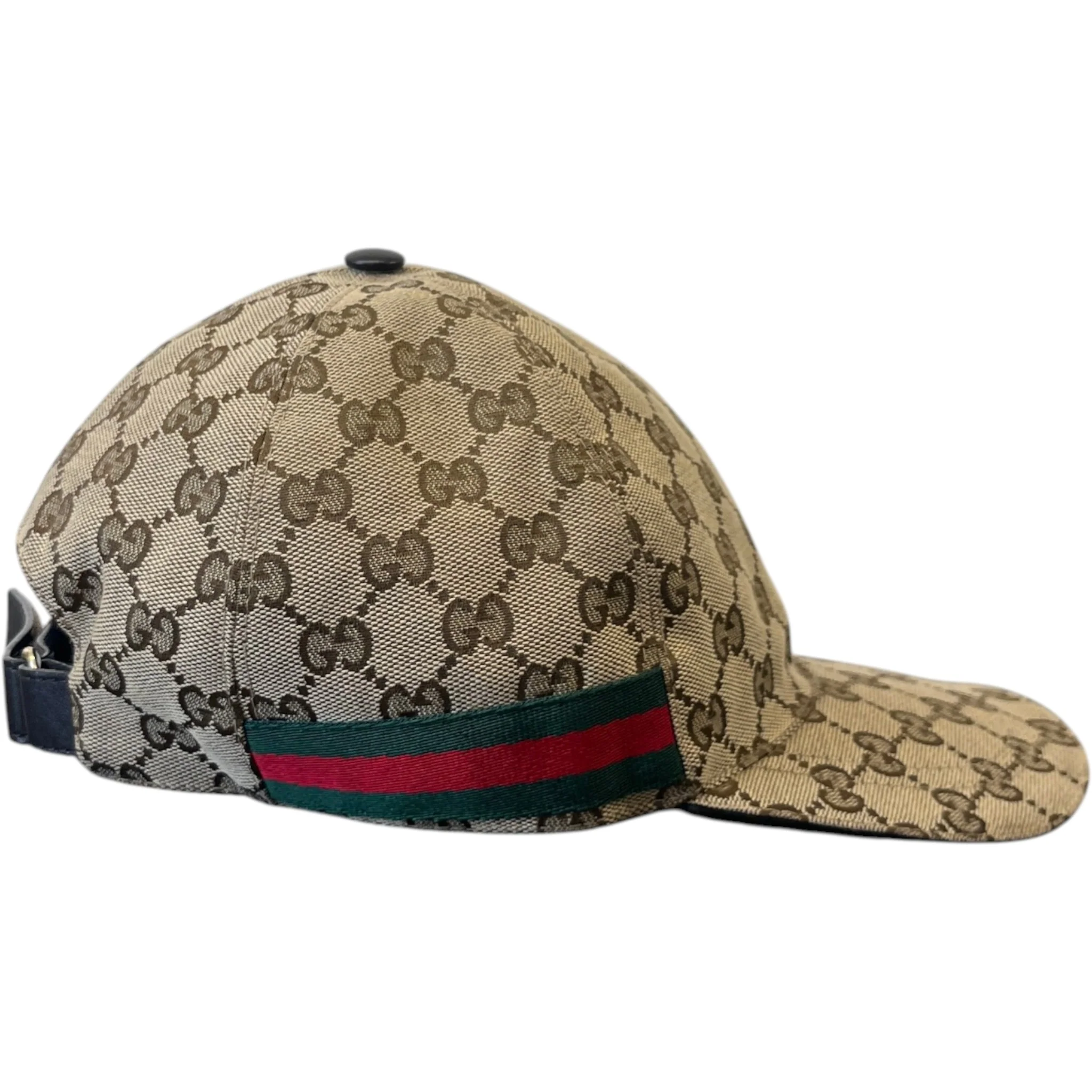Men's Gg Supreme Cap Beige Size L - Image 5