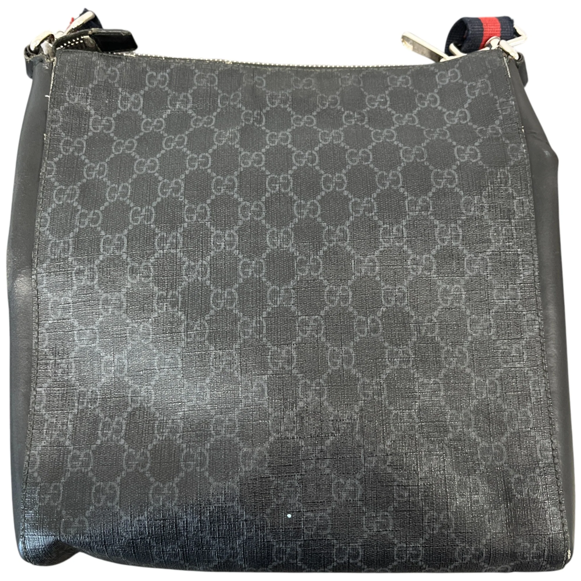 Men's Gg Supreme Large Messenger Bag Black - Image 5