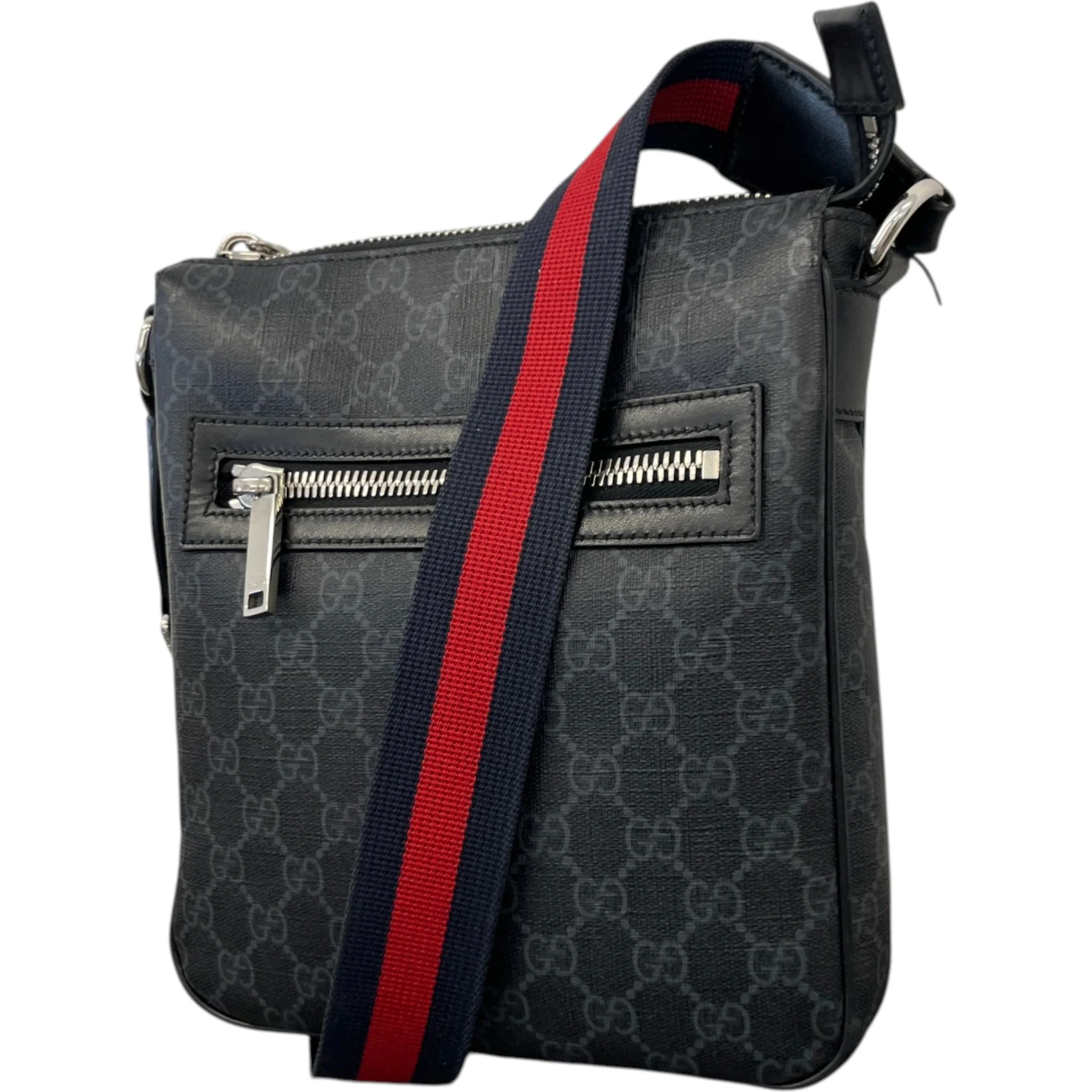 Men's Gg Supreme Messenger Bag Black - Image 5