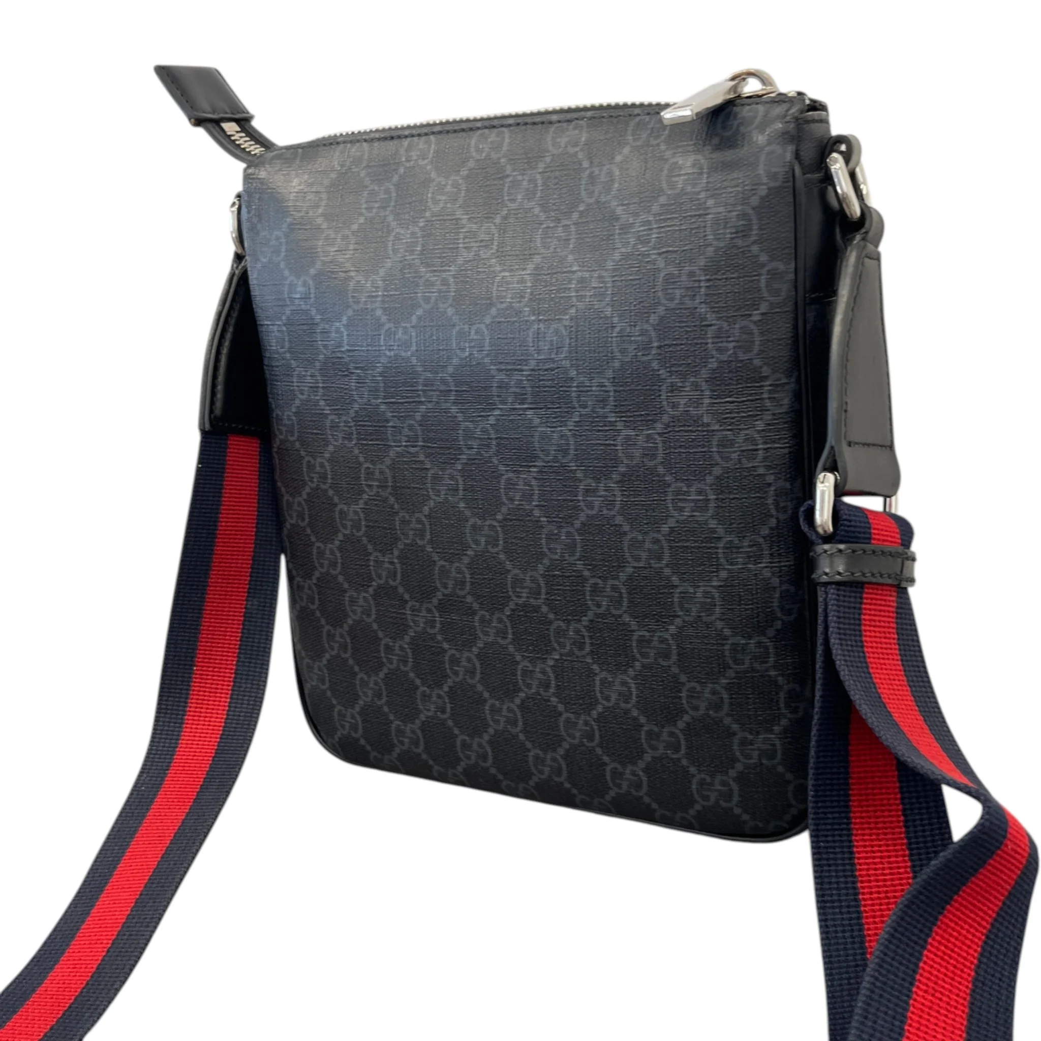 Men's Gg Supreme Messenger Bag Black - Image 7