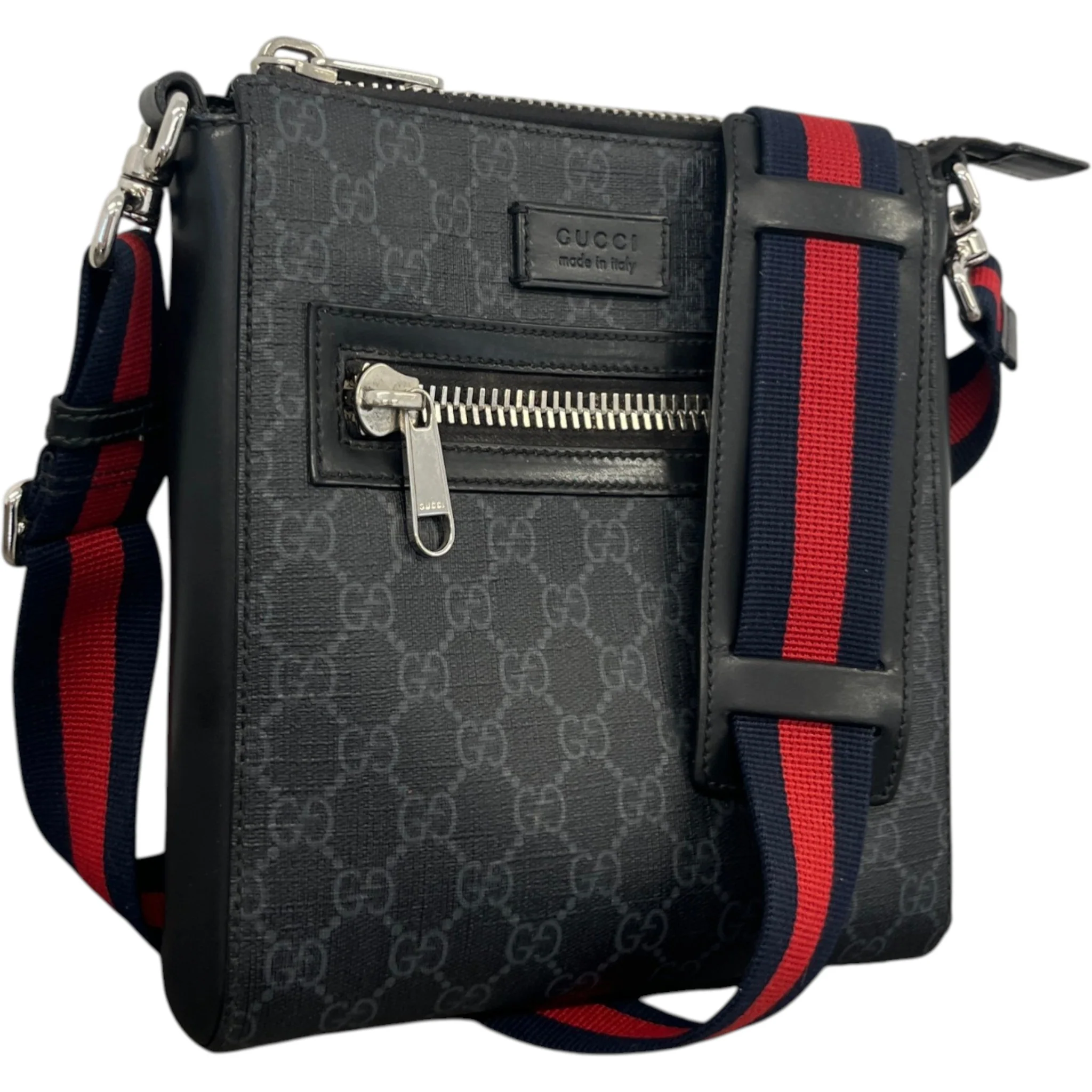 Men's Gg Supreme Messenger Bag Black - Image 4