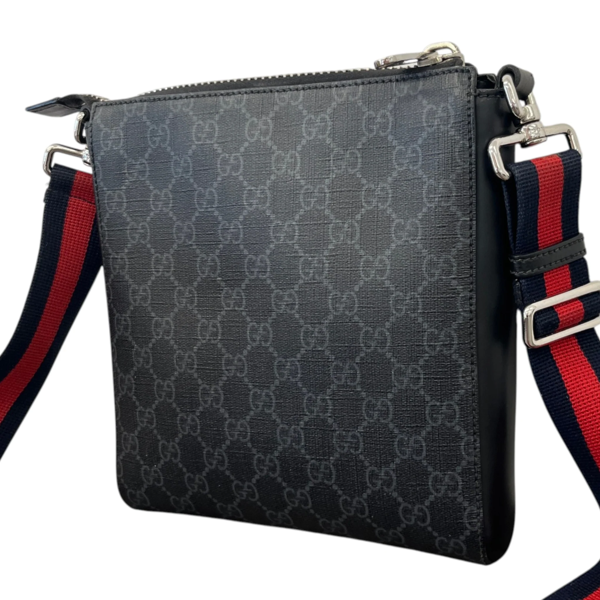 Men's Gg Supreme Messenger Bag Black - Image 7