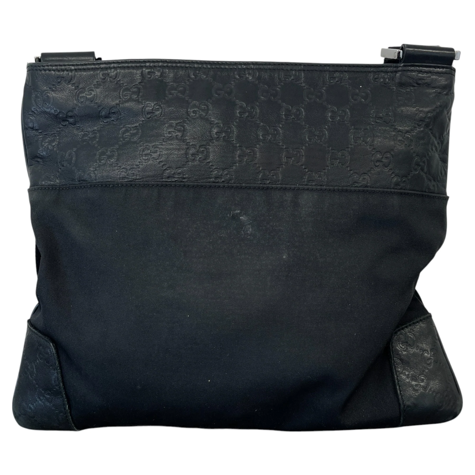 Men's Gg Supreme Plaque Logo Messenger Bag Black - Image 5