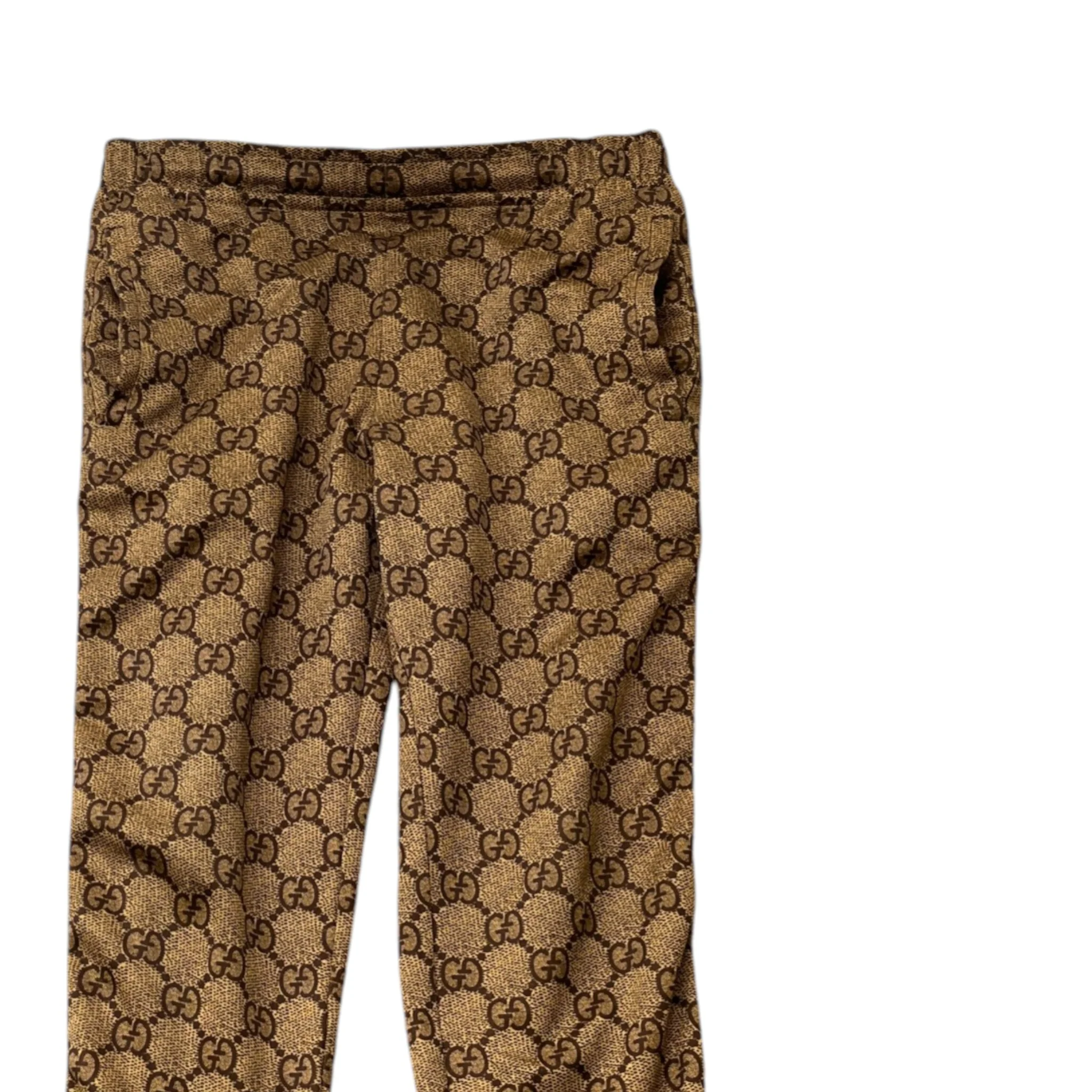 Men's Gg Supreme Web Joggers Brown Size S - Image 3