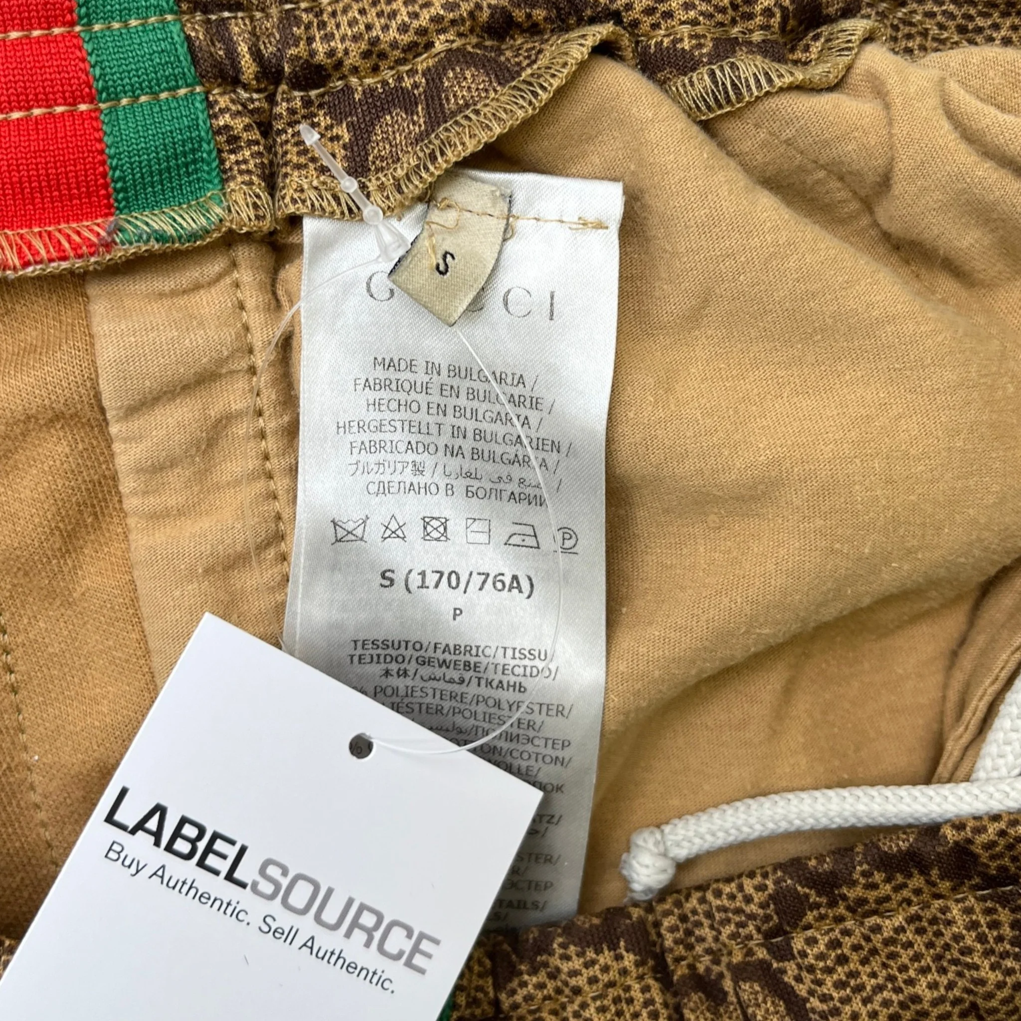Men's Gg Supreme Web Joggers Brown Size S - Image 6