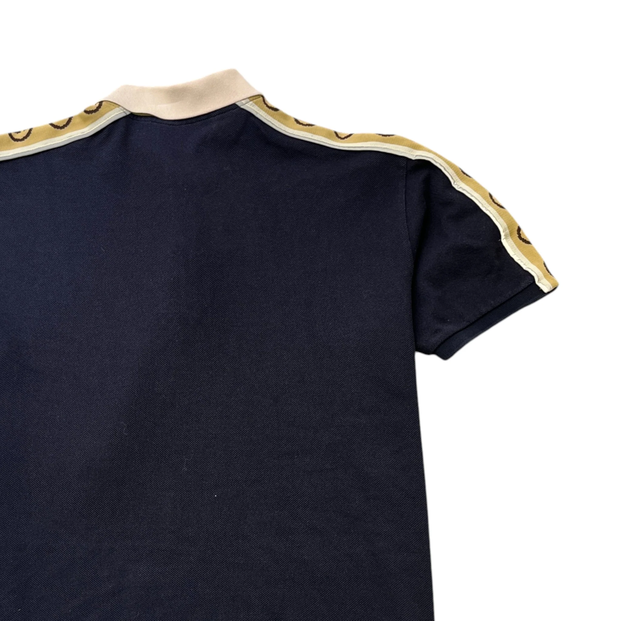 Men's Gg Tape Logo T-Shirt Navy Size L - Image 4