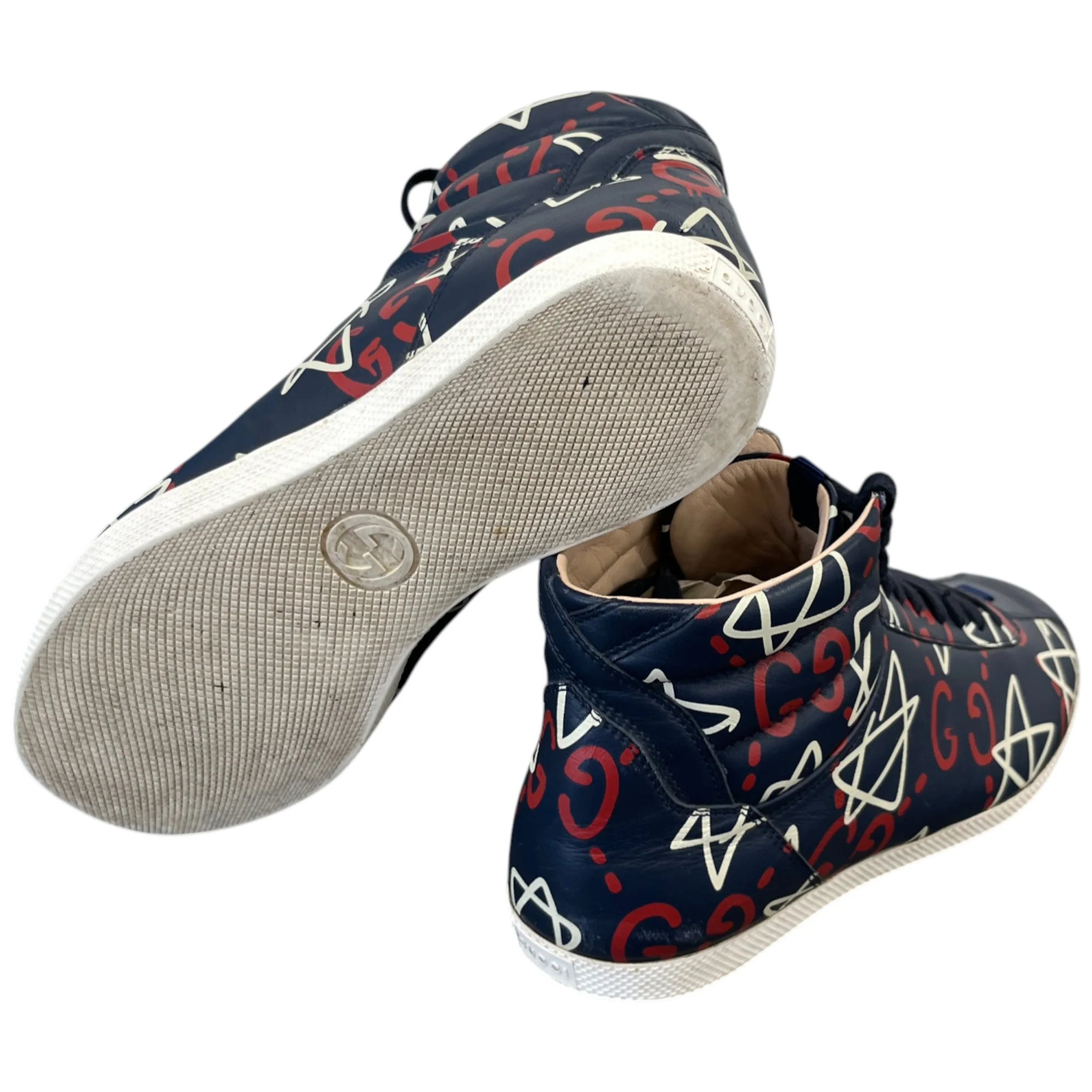 Men's Ghost Logo High Trainers Navy Size EU 40 / UK 6 - Image 10