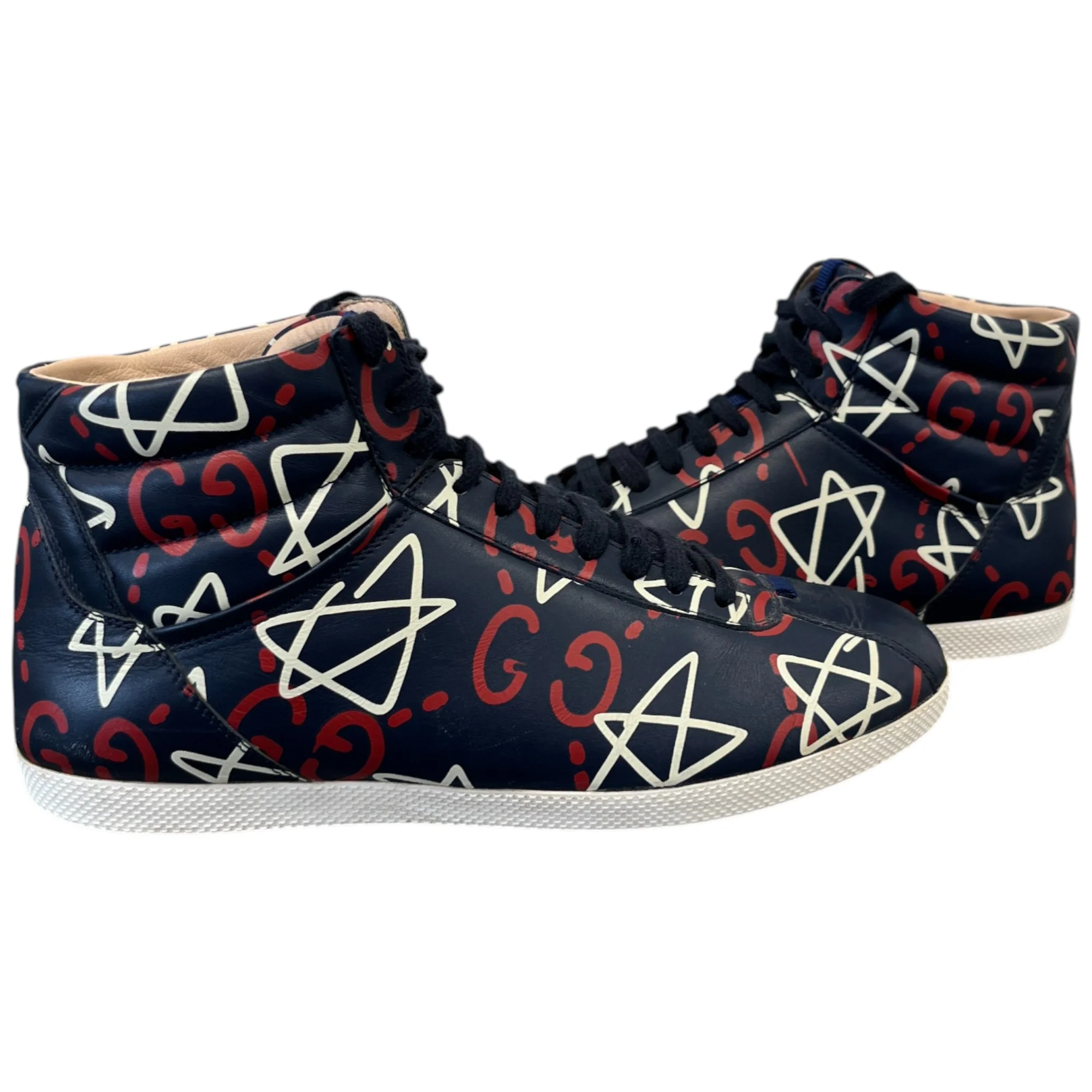 Men's Ghost Logo High Trainers Navy Size EU 40 / UK 6 - Image 3