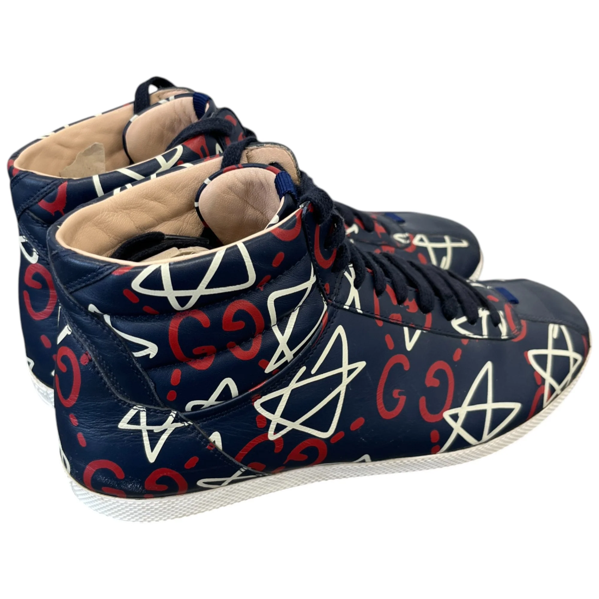 Men's Ghost Logo High Trainers Navy Size EU 40 / UK 6 - Image 8