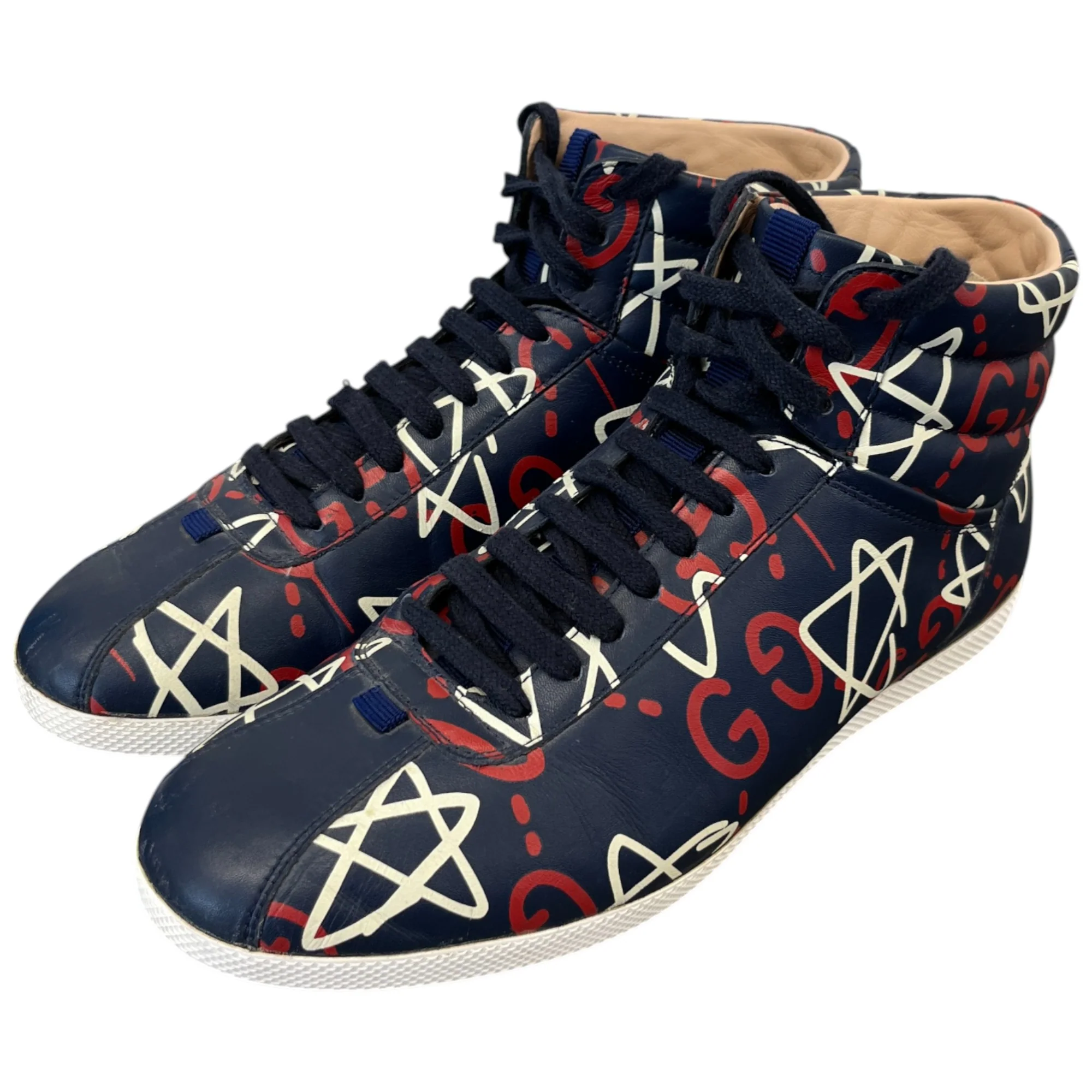 Men's Ghost Logo High Trainers Navy Size EU 40 / UK 6 - Image 9