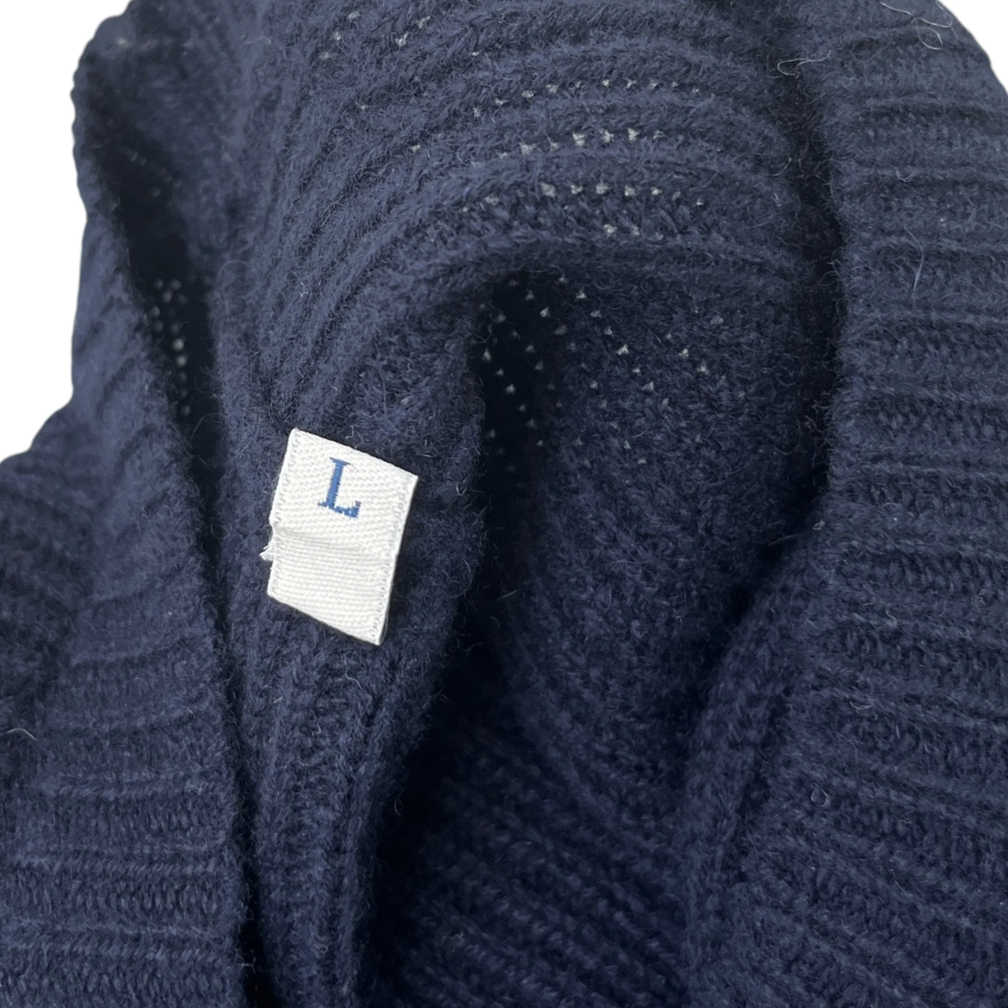 Men's Girocollo Jumper Navy Size L - Image 7