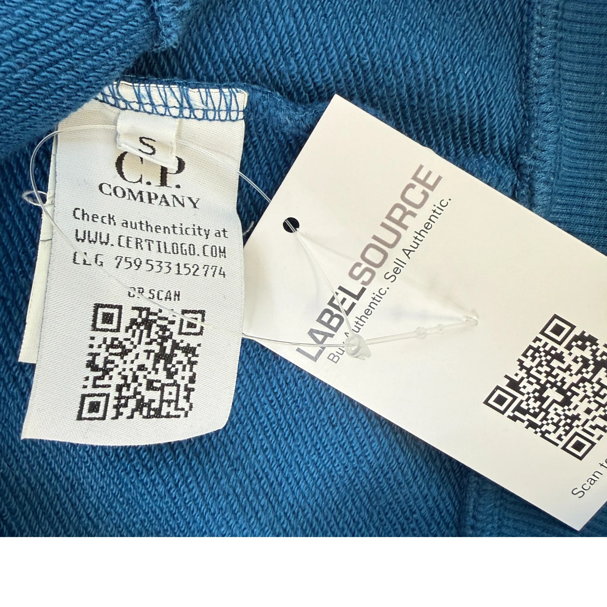Men's Goggle Hoodie Blue Size S - Image 6