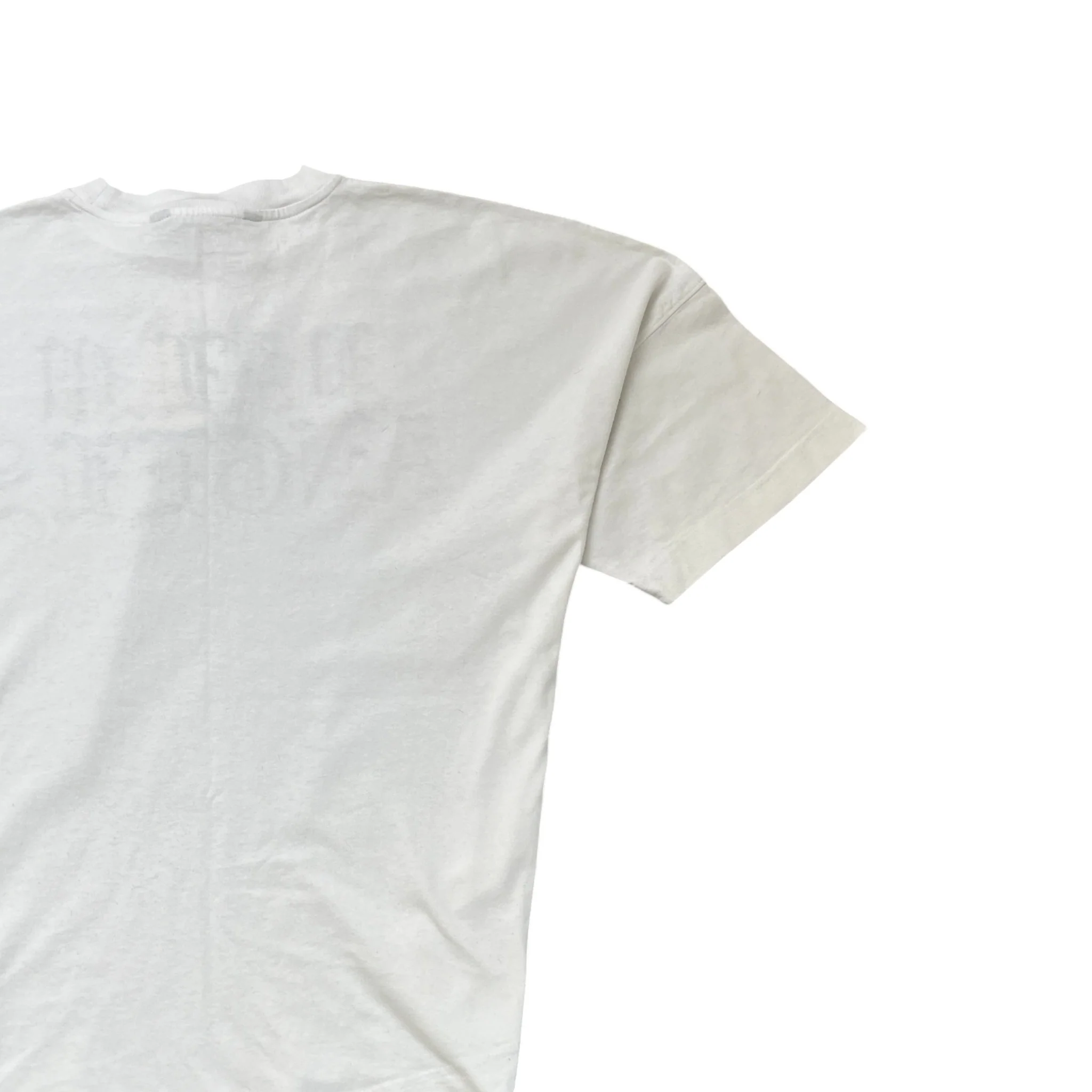 Men's Gothic Logo Print T-Shirt White Size L - Image 4