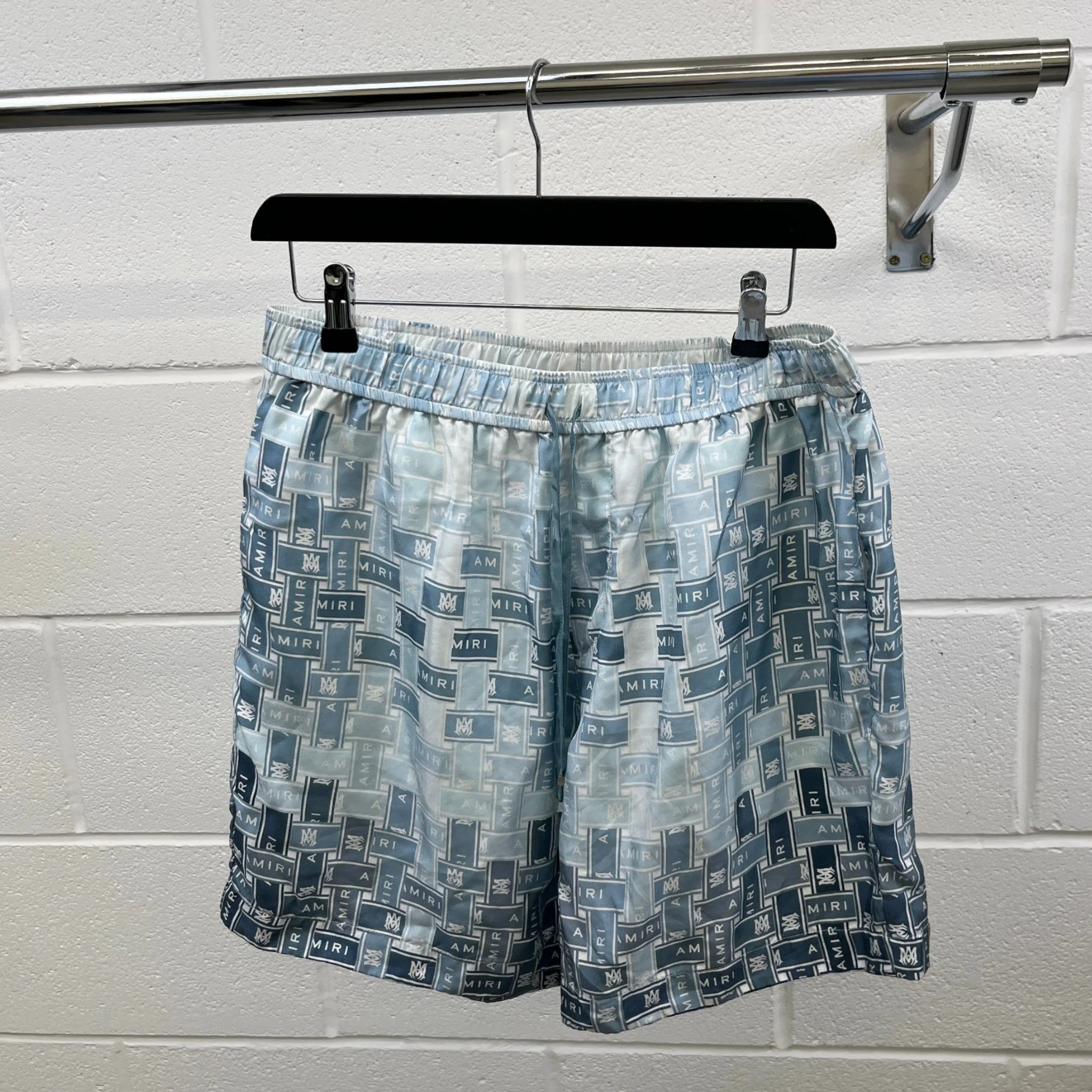 Men's Gradient Tape Shorts Blue Size Waist 34" - Image 8