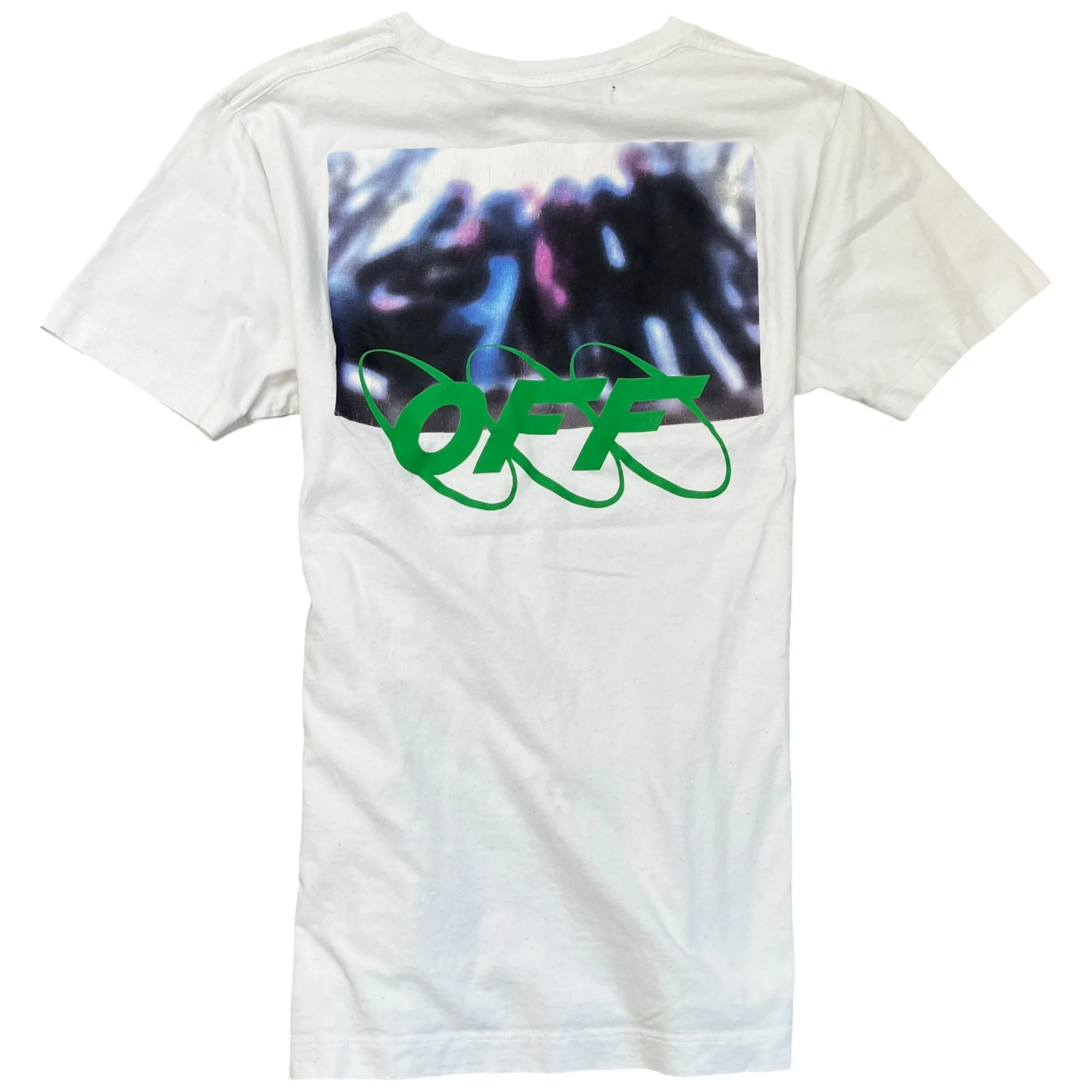 Men's Graphic Print T-Shirt White Size S - Image 2